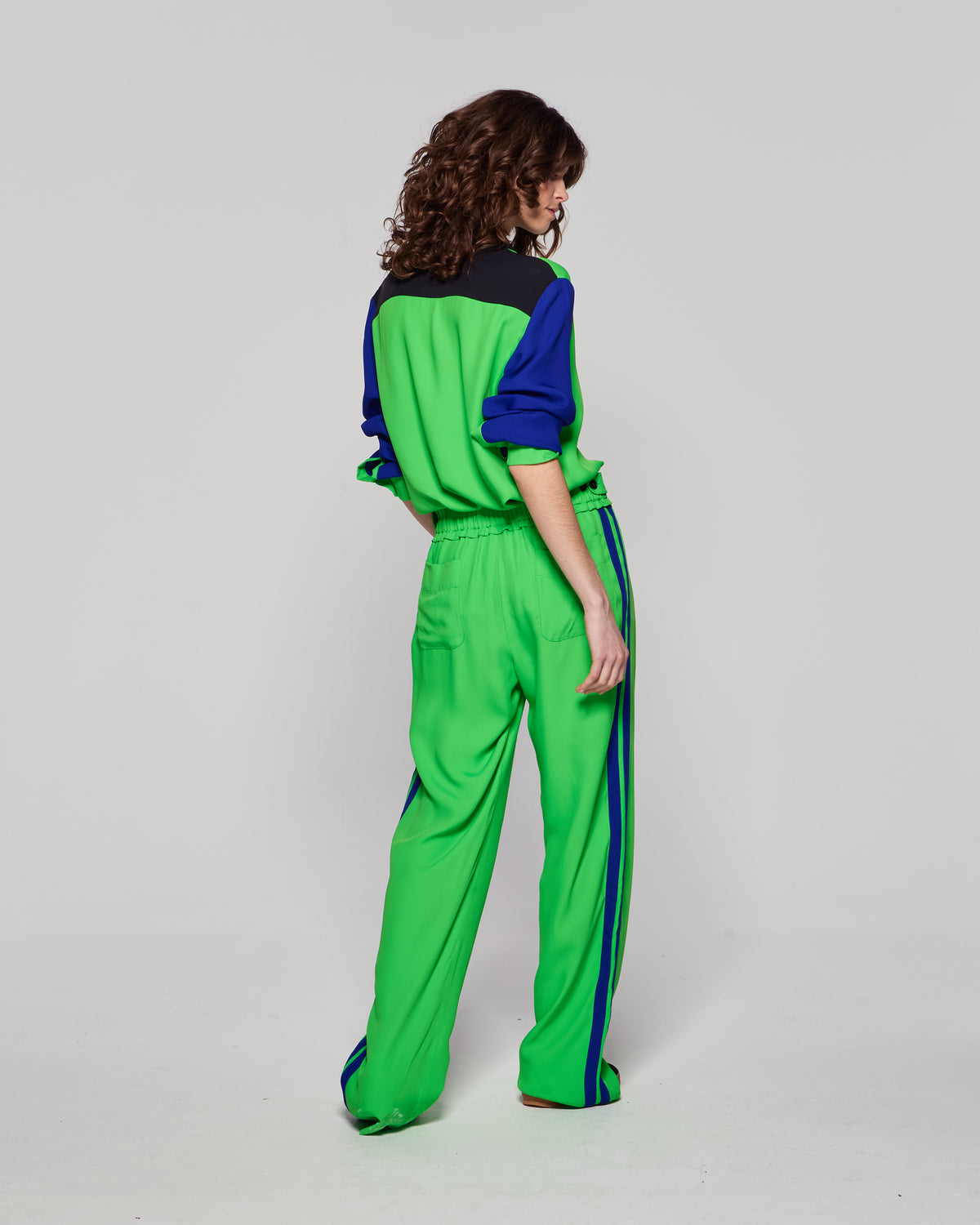 Boyfriend Trouser '24 - Bright Green/Cobalt Blue