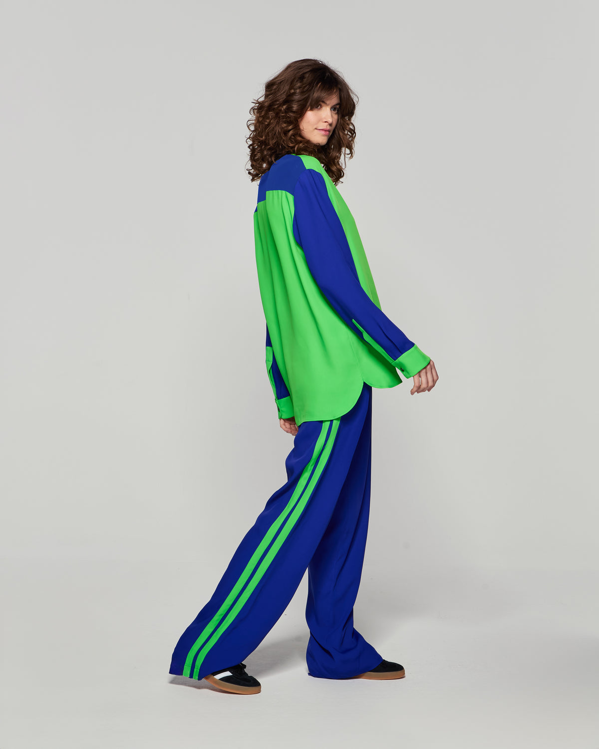 Boyfriend Trouser '24 - Cobalt Blue/Bright Green