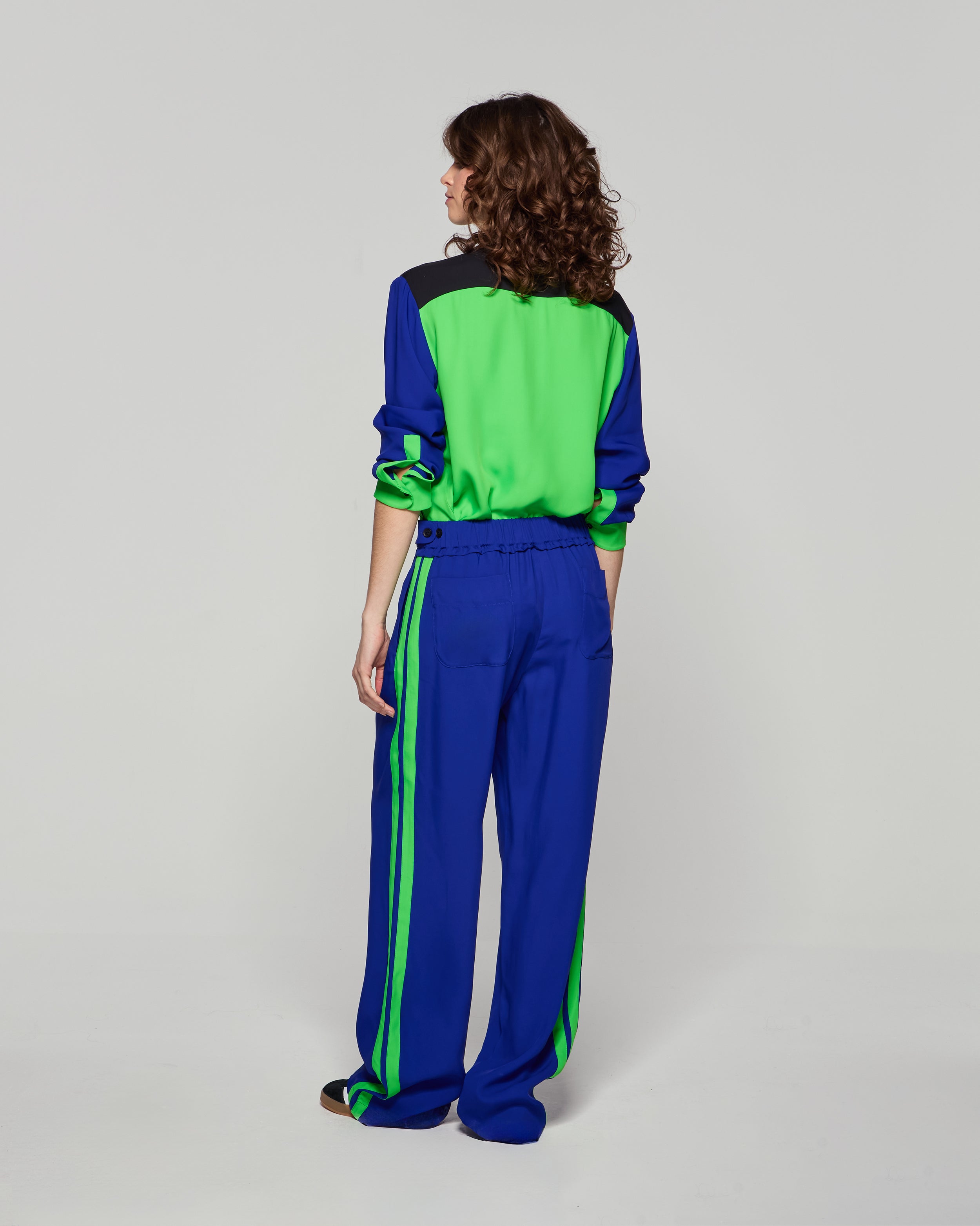 Boyfriend Trouser '24 - Cobalt Blue/Bright Green