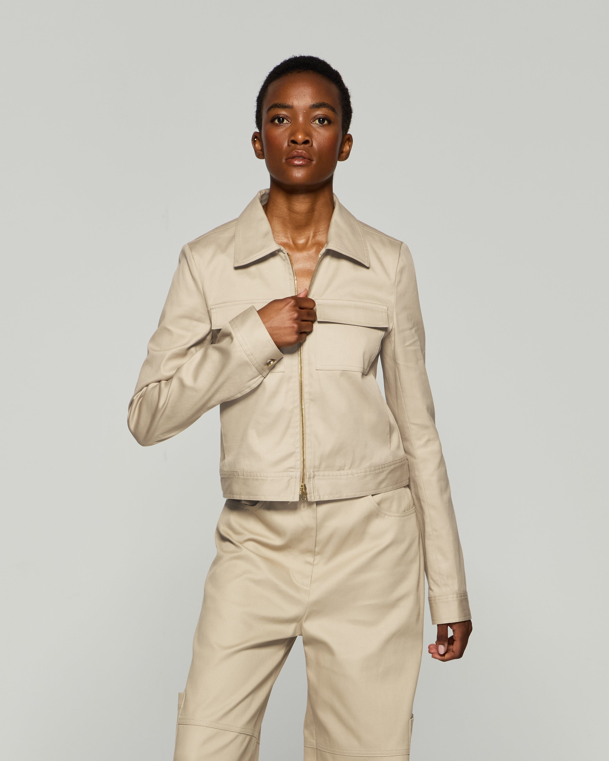 Khaki cargo jacket womens hotsell