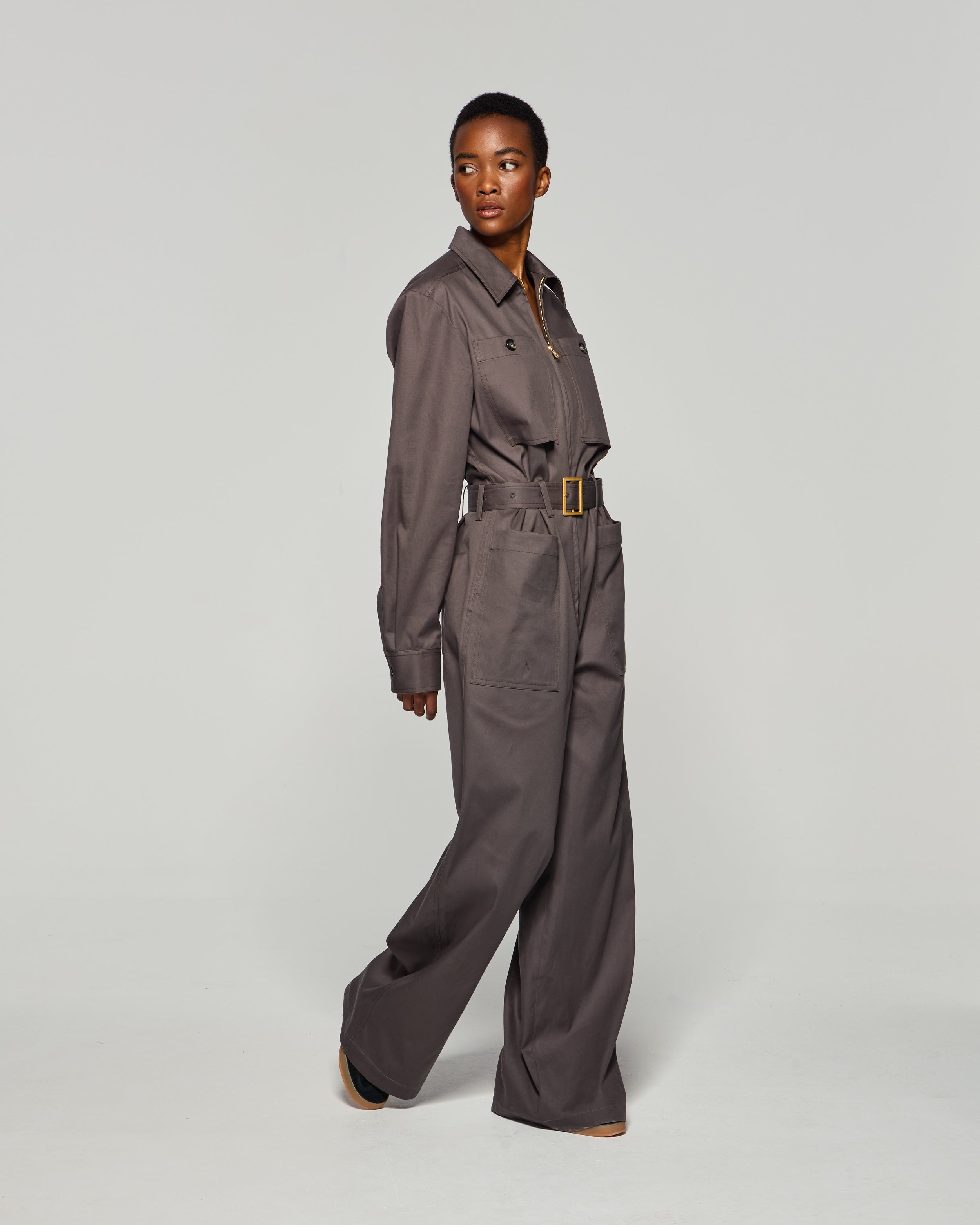 Cargo Jumpsuit - Slate Grey