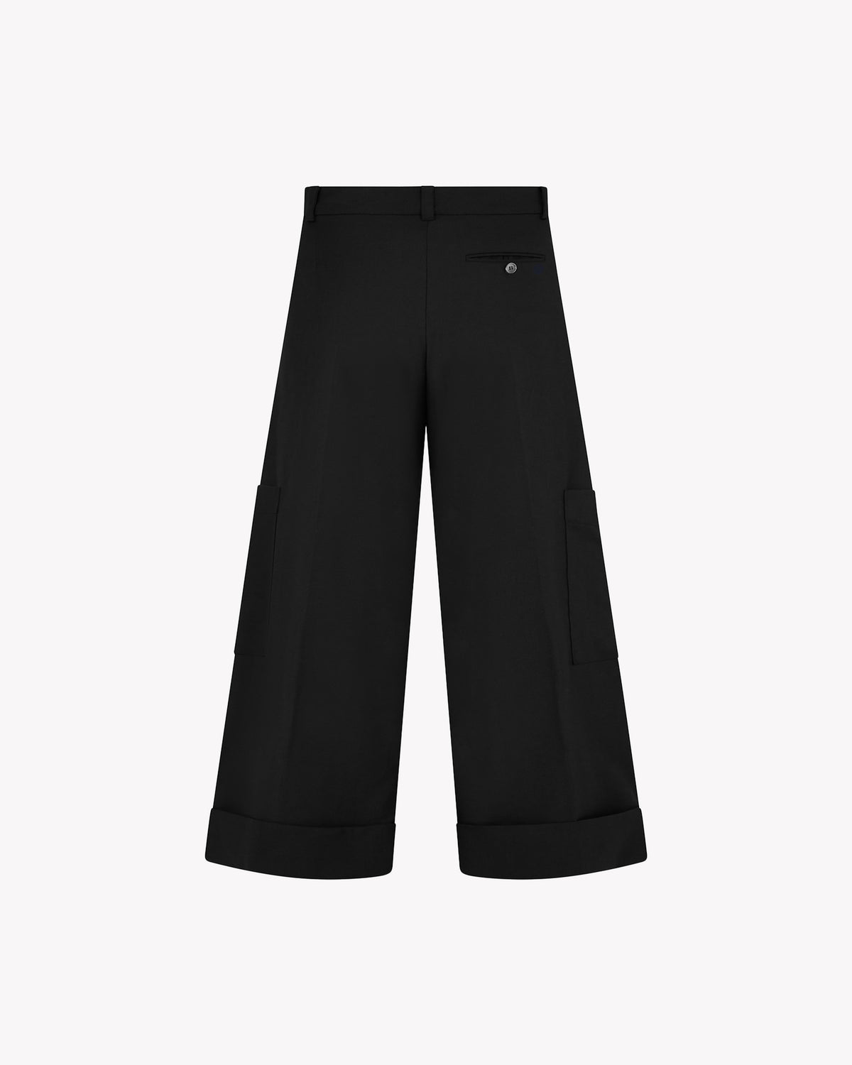 Wool Cargo Trouser - Black