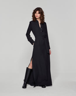 Classic Shirt Dress - Black