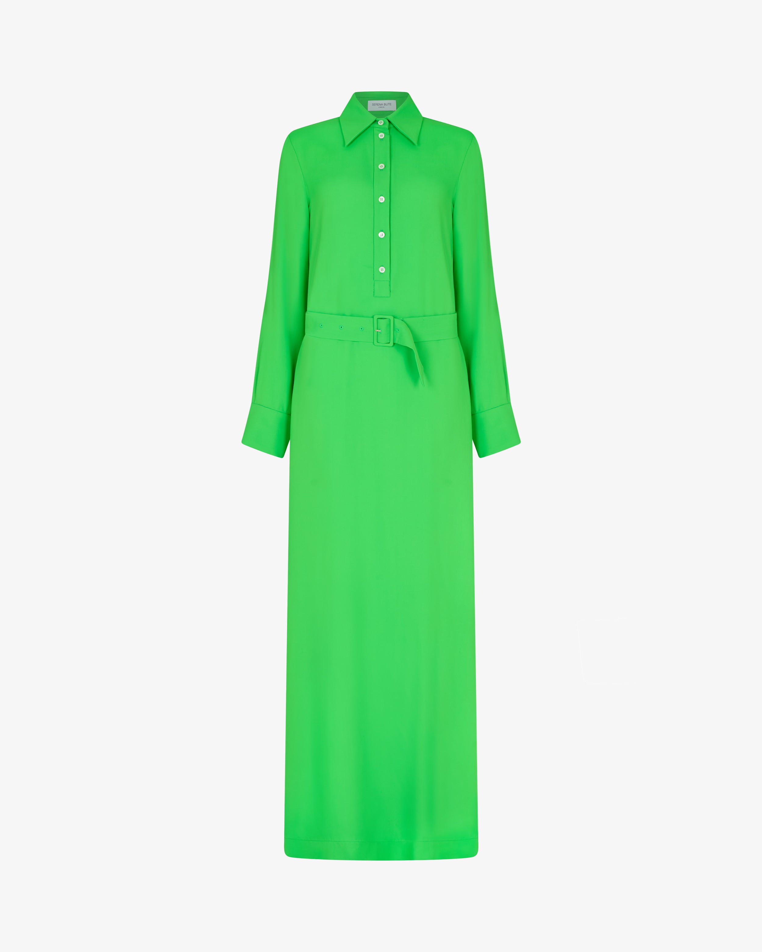 Classic Shirt Dress - Bright Green