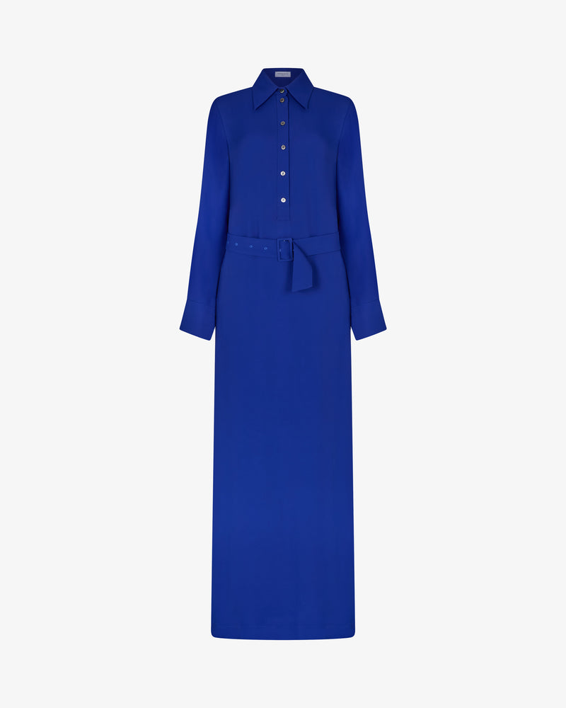 Classic Shirt Dress - Cobalt Blue picture #2