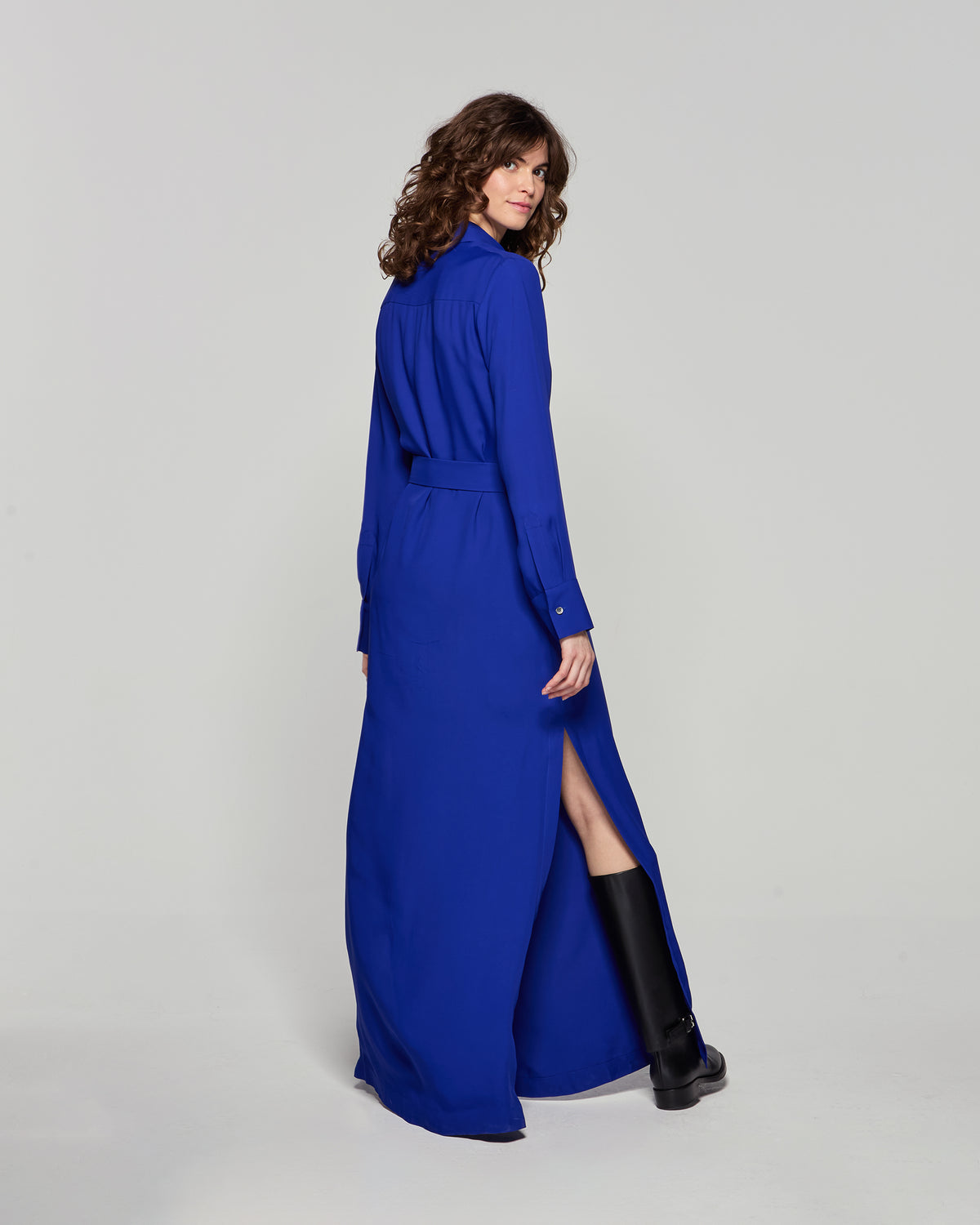 Classic Shirt Dress - Cobalt Blue