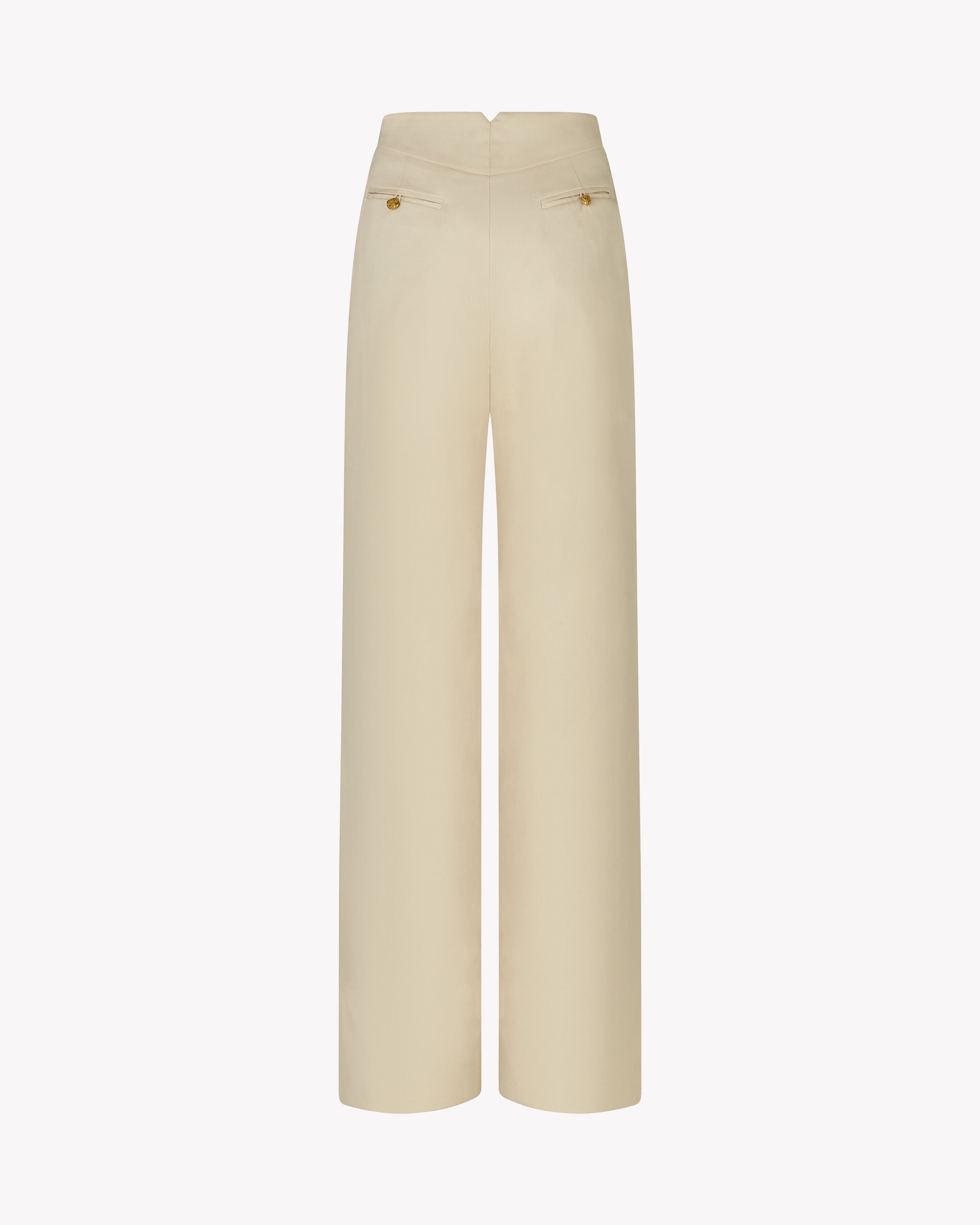 Classic Straight Leg Trouser - Ecru