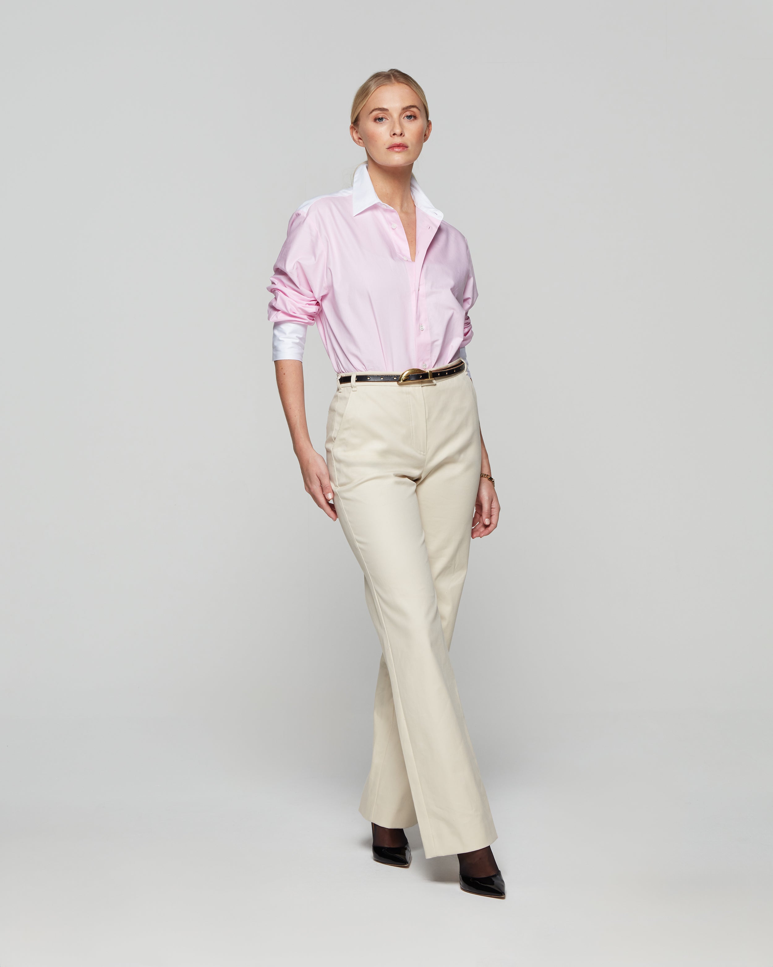 Classic Straight Leg Trouser - Ecru