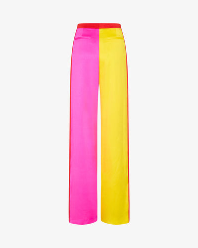 Colour Block Trouser - Bright Pink/Yellow/Red SERENA BUTE