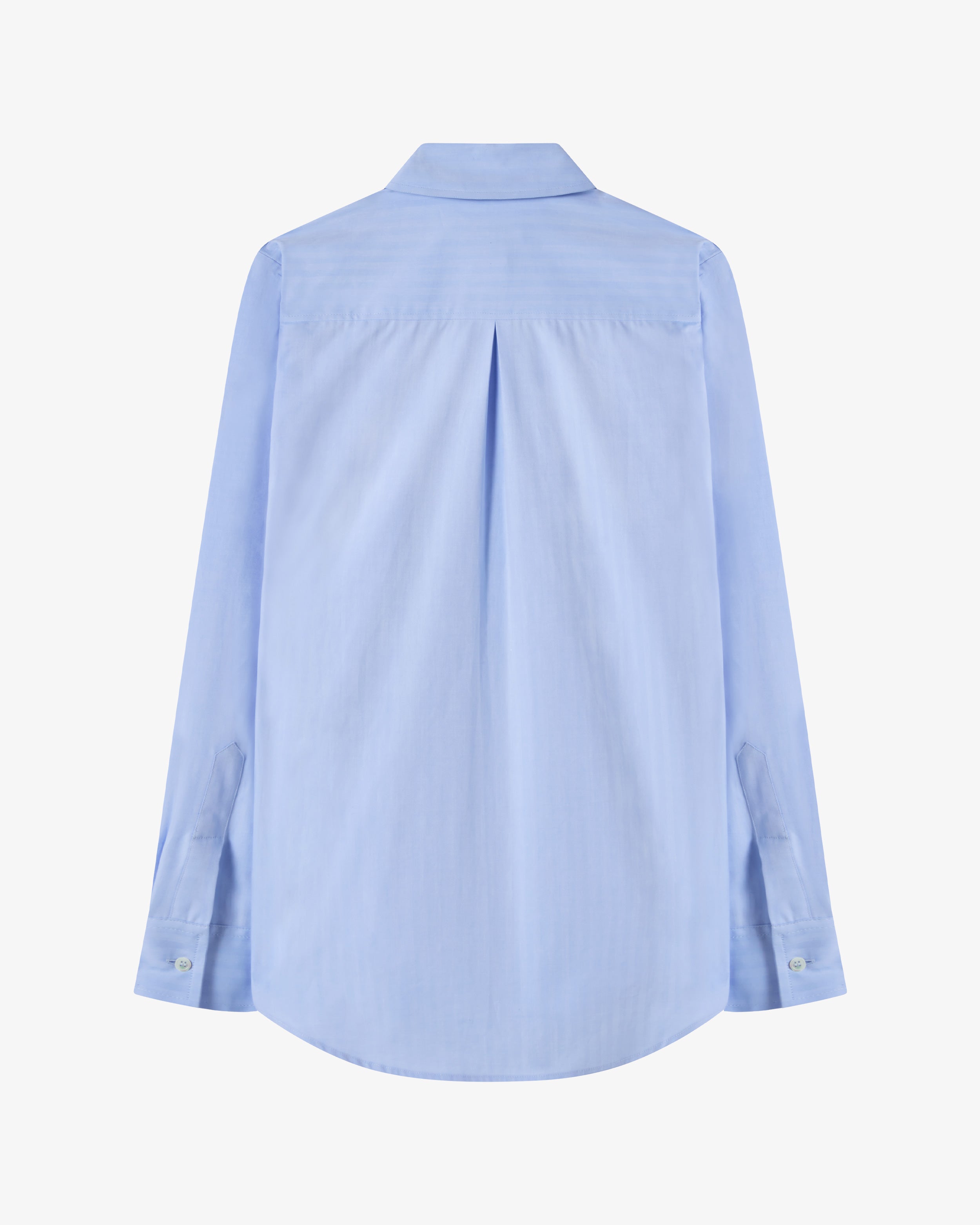 Cotton Classic Shirt - Blue Herringbone