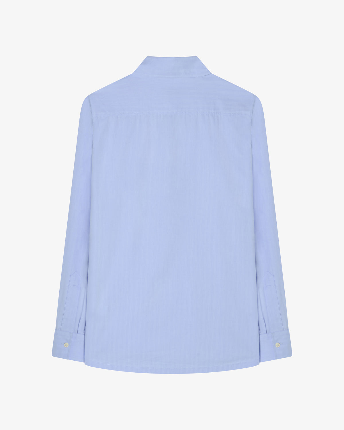 Cotton George Shirt - Blue Herringbone