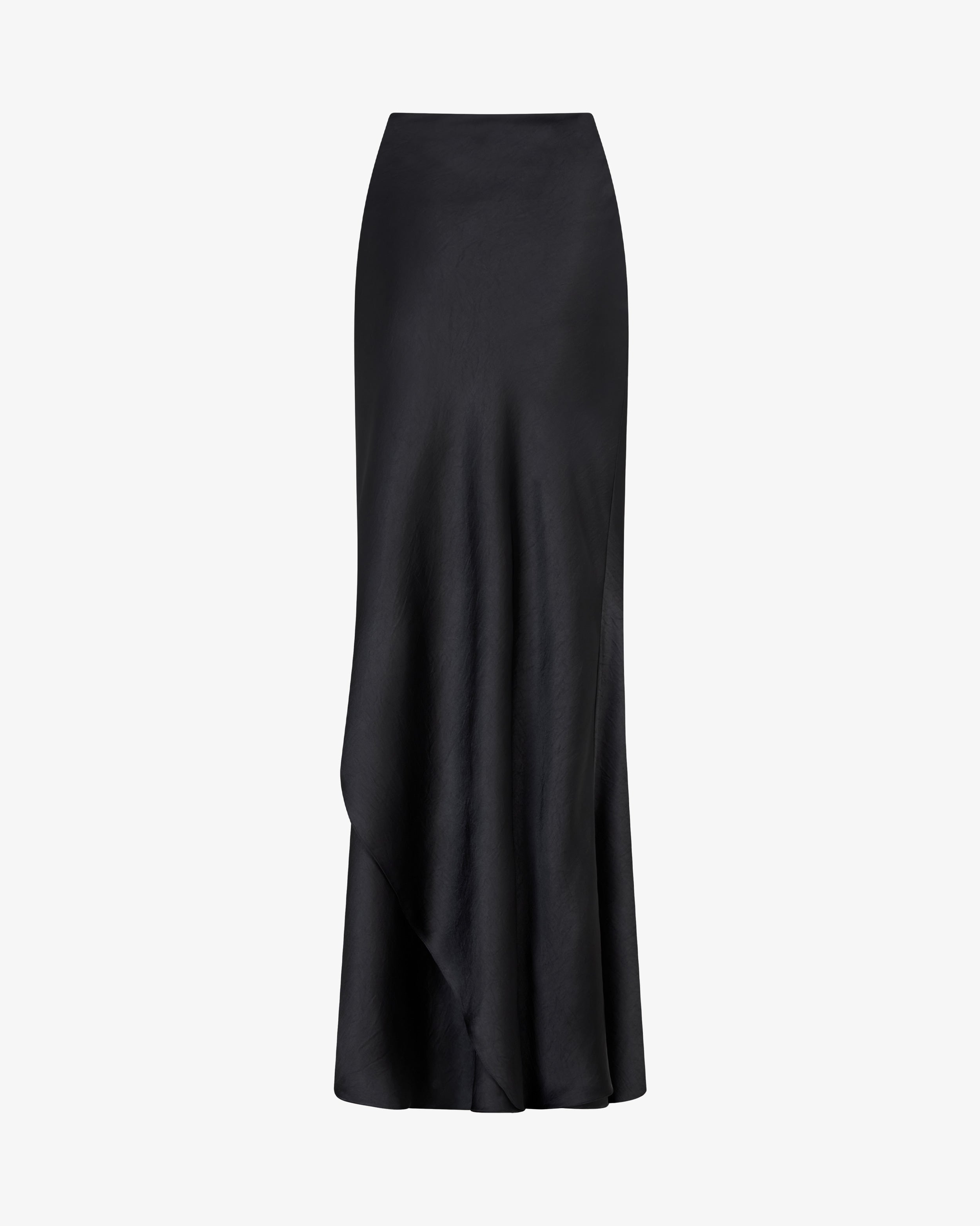 Double Layer Maxi Skirt - Black