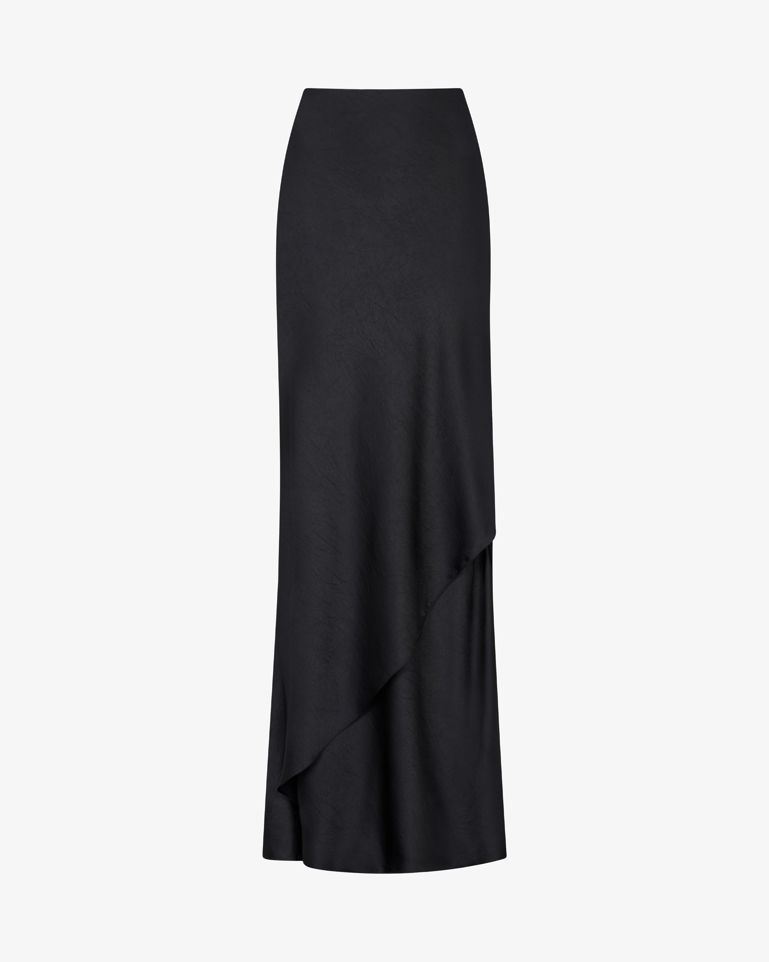 Double Layer Maxi Skirt - Black