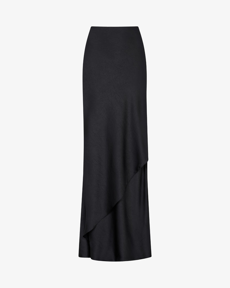 Double Layer Maxi Skirt - Black picture #2