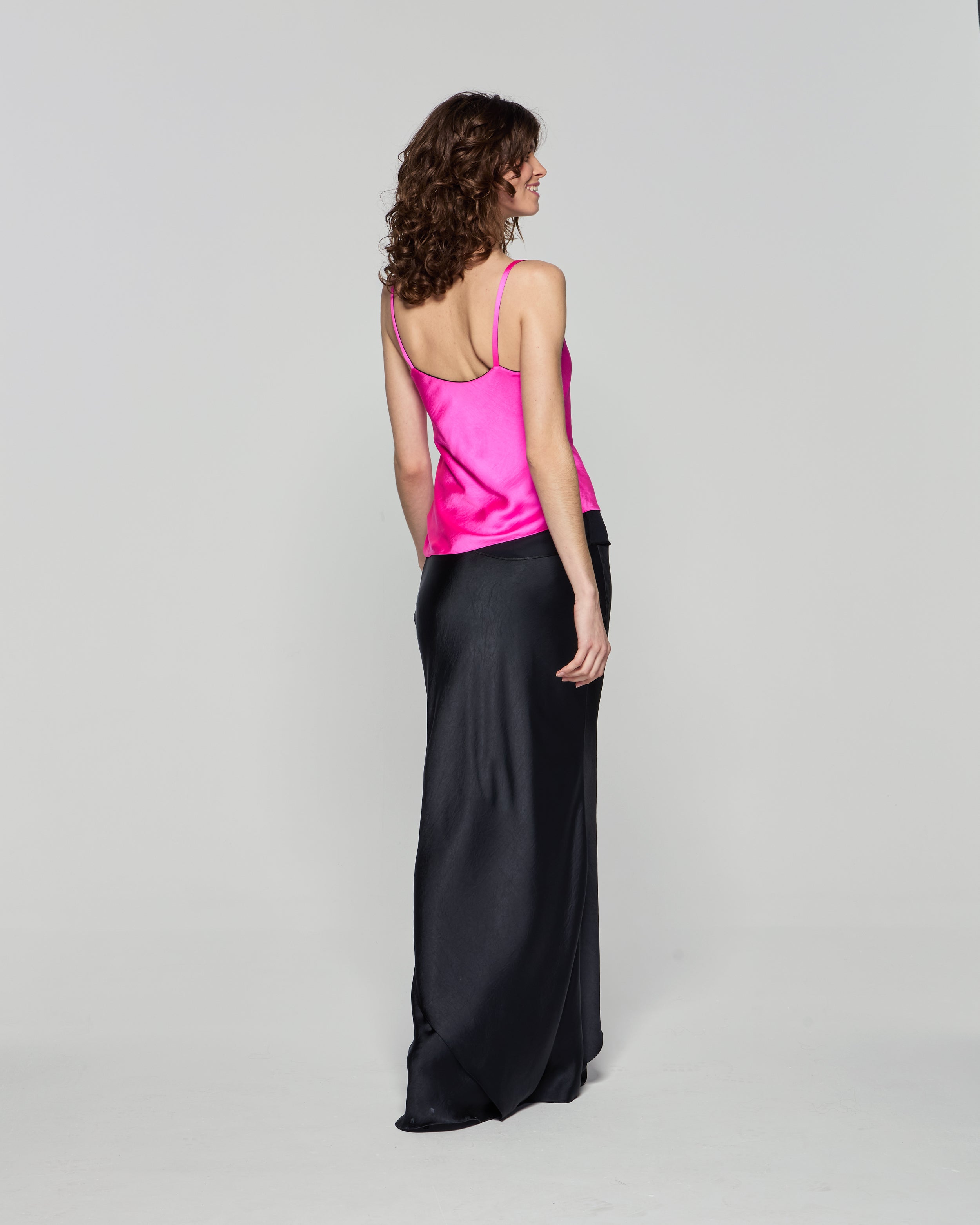 Double Layer Maxi Skirt - Black