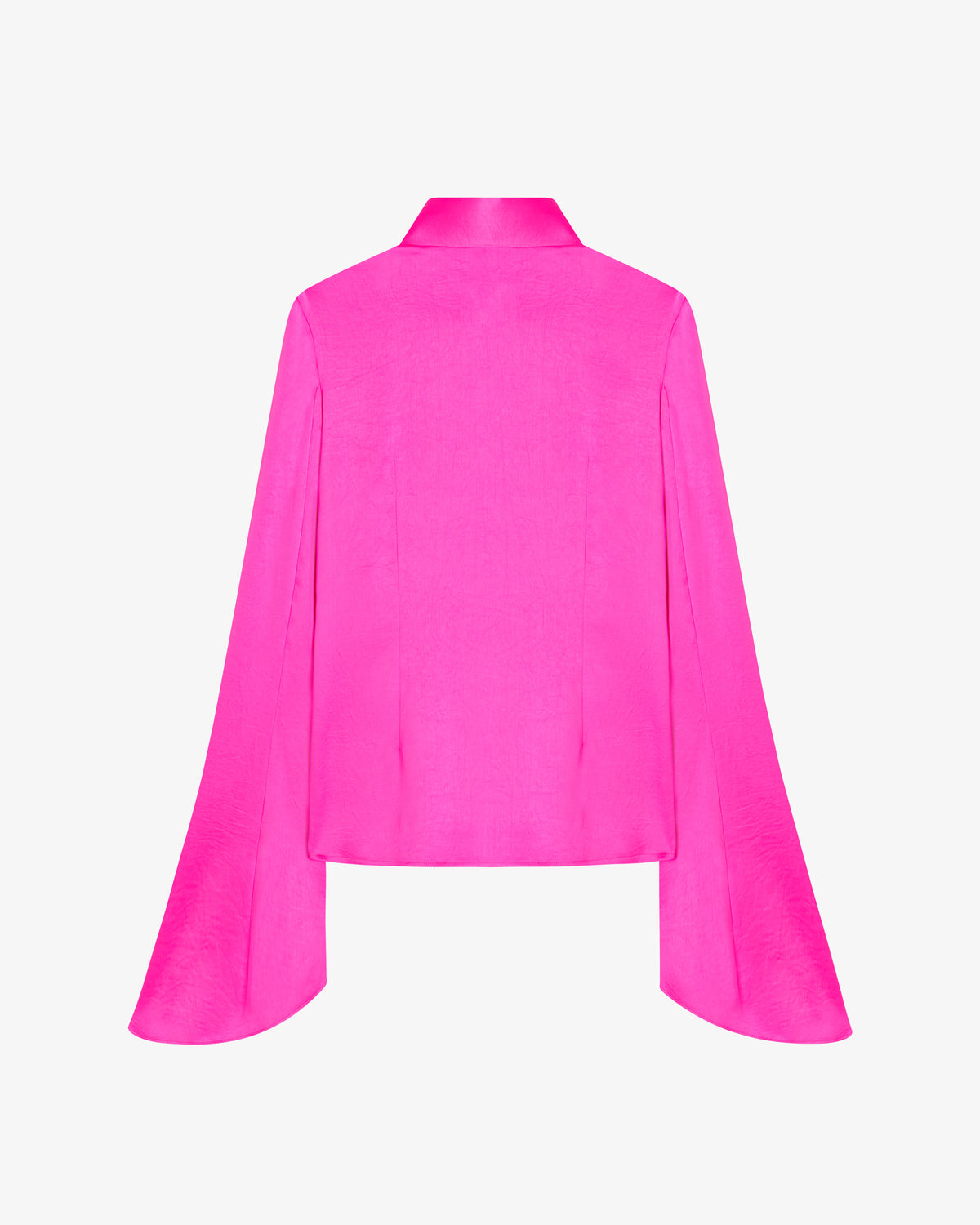 Flared Sleeve Shirt - Bright Pink