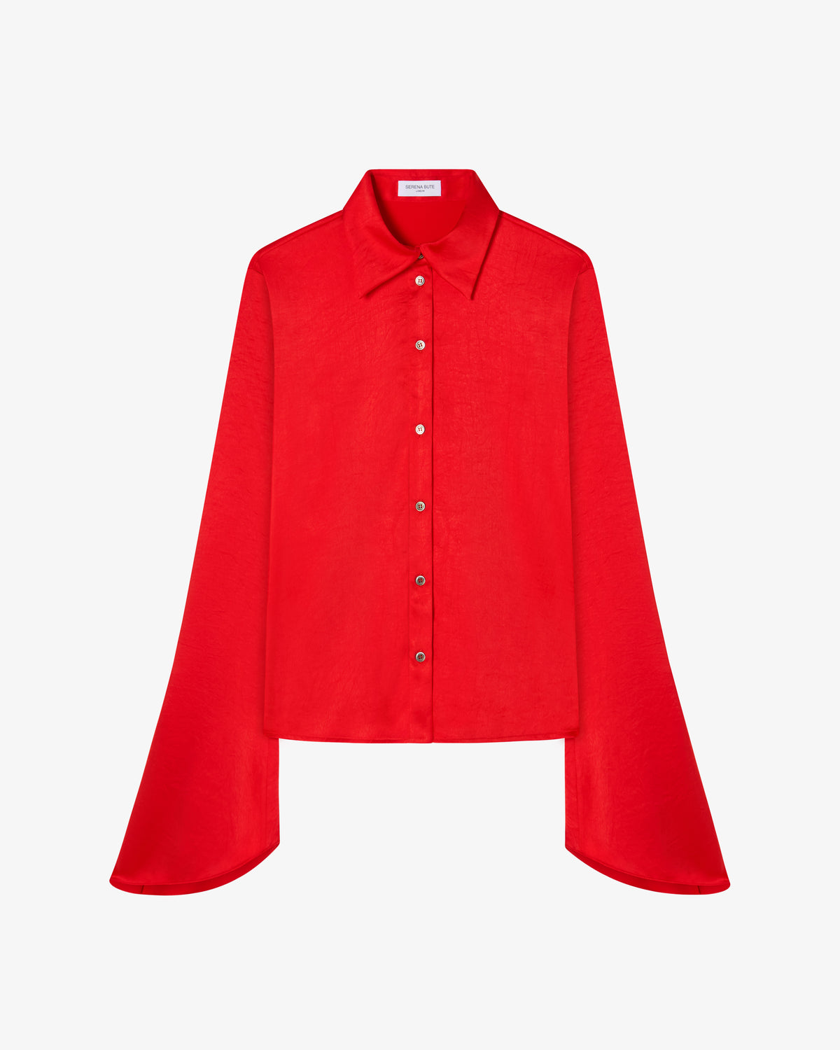 Flared Sleeve Shirt - Bright Red