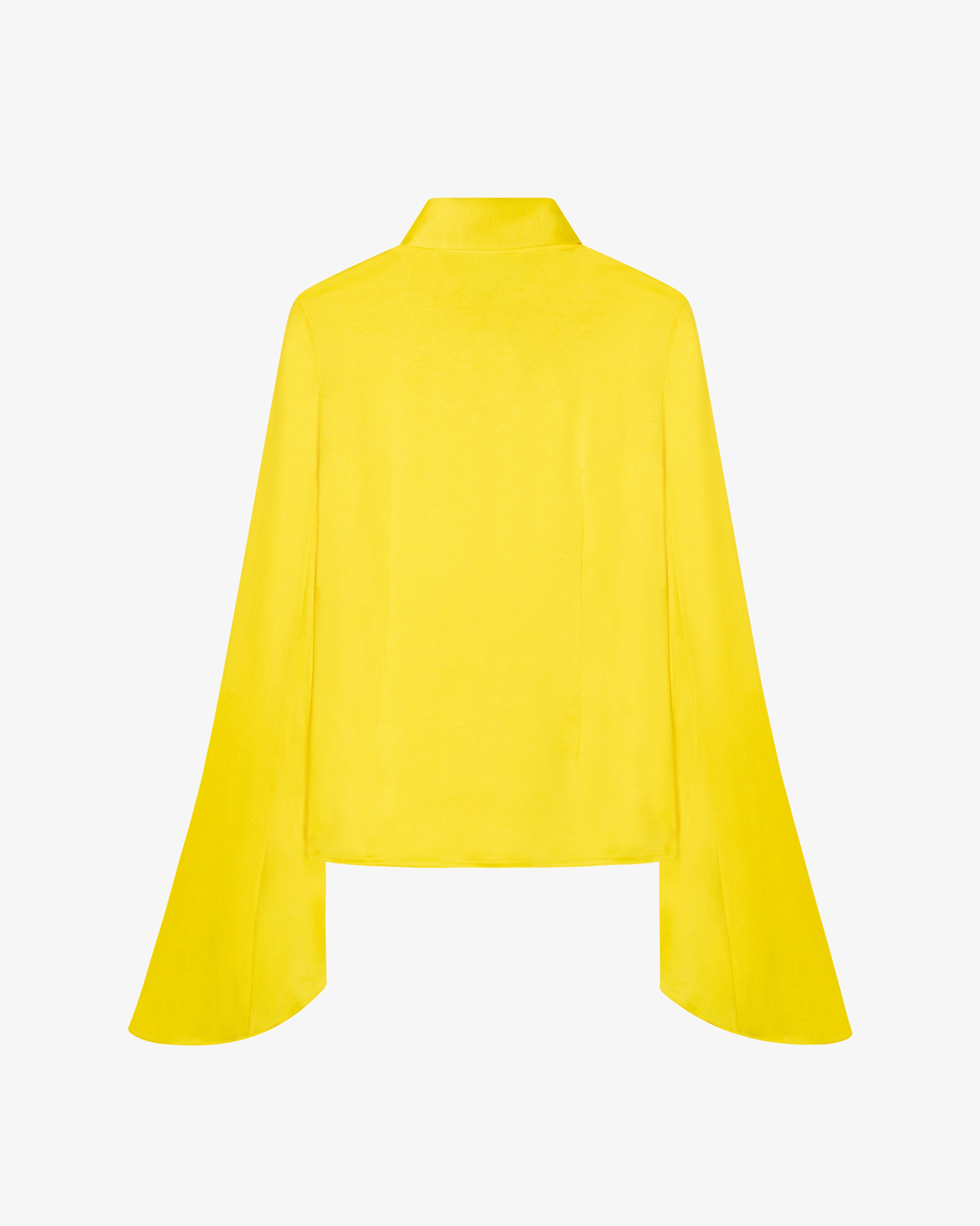 Flared Sleeve Shirt - Bright Yellow