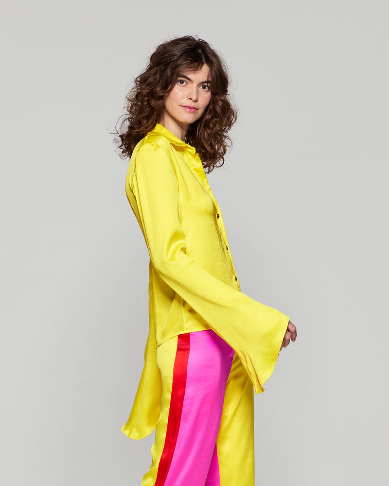 Flared Sleeve Shirt - Bright Yellow picture #1