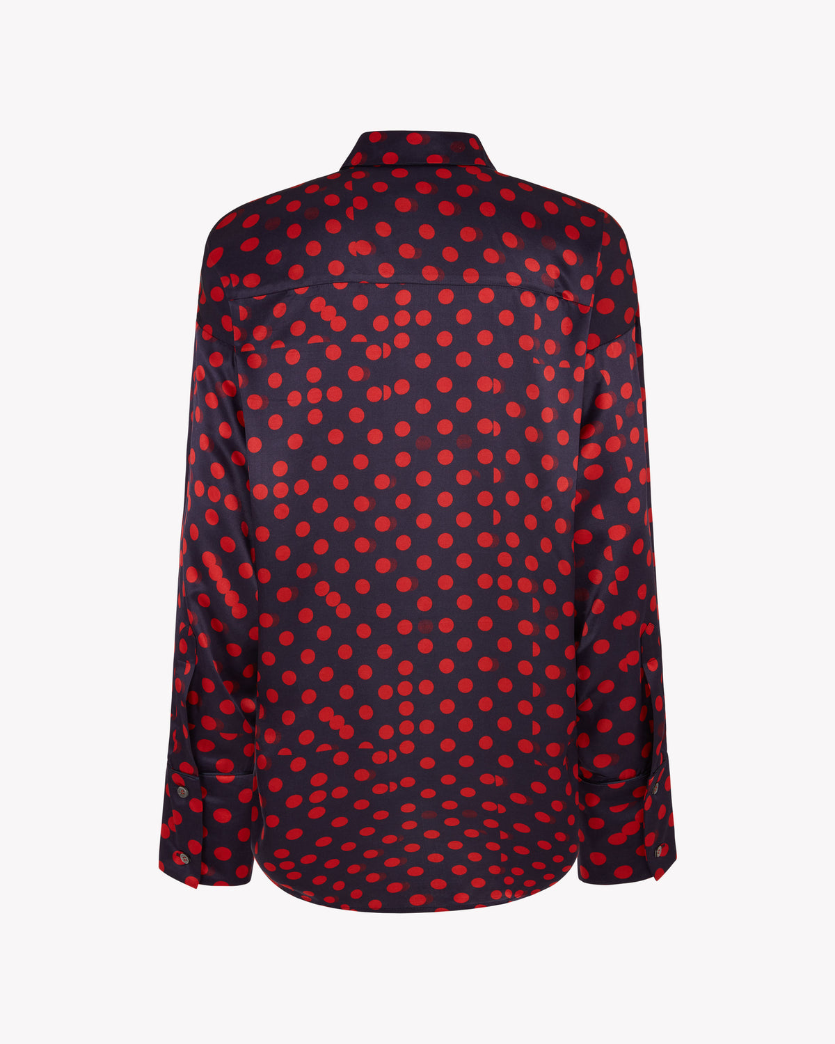 Graphic Polka Dot Oversized Shirt - Navy/Red SERENA BUTE