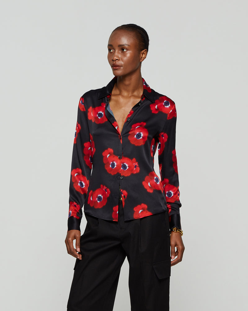 Graphic Poppy City Shirt - Black/Red picture #1