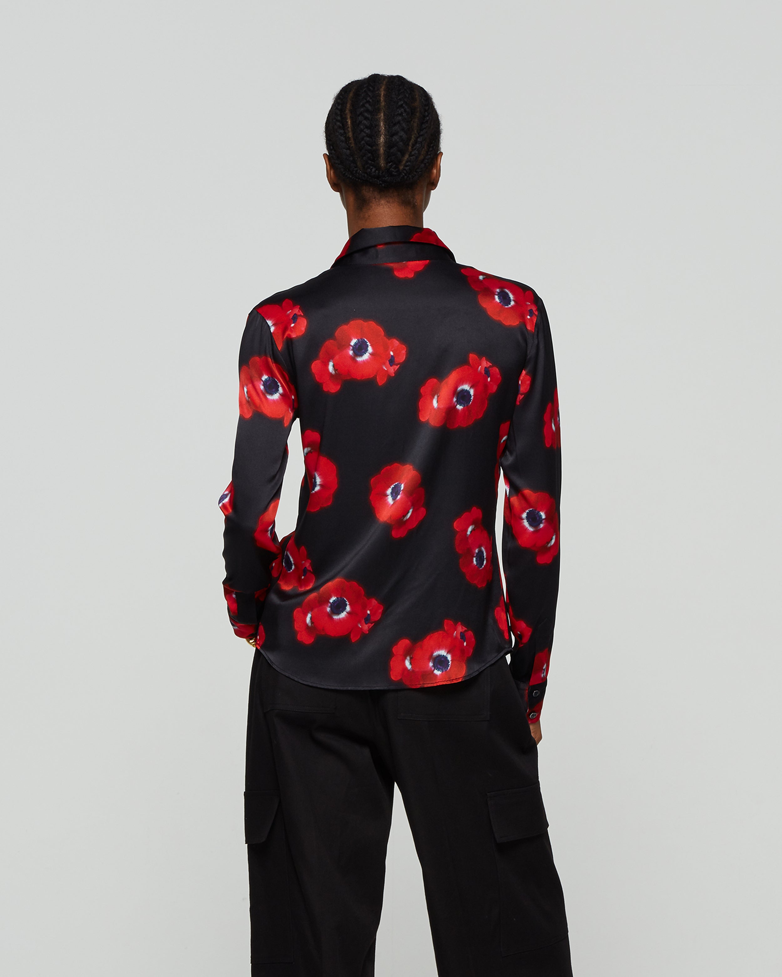 Graphic Poppy City Shirt - Black/Red