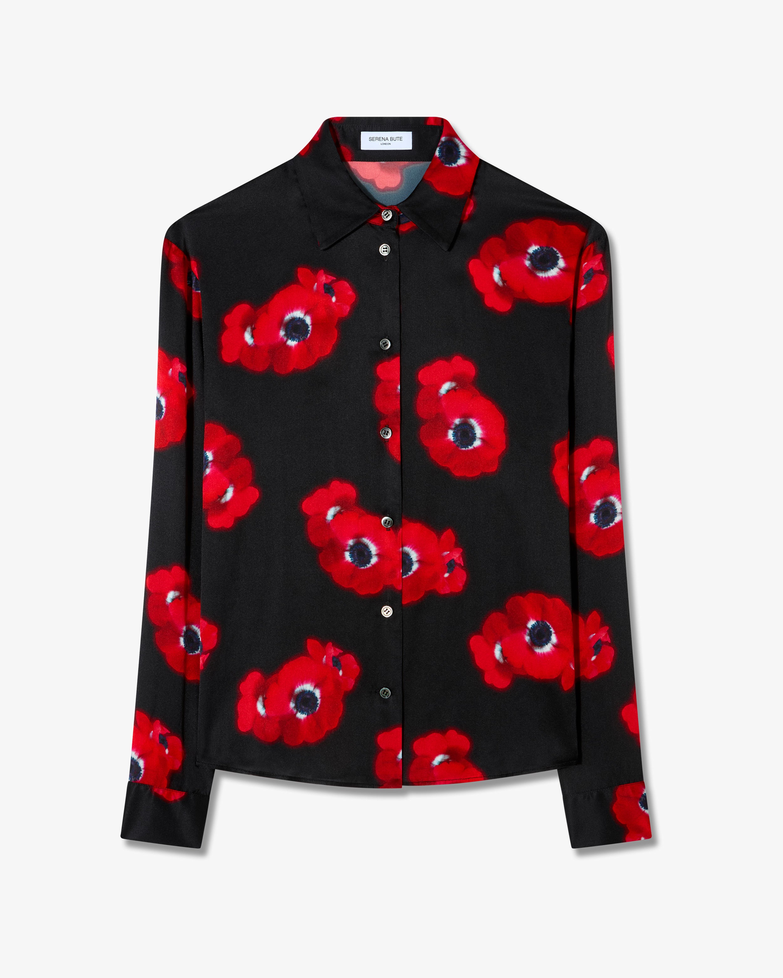 Graphic Poppy City Shirt - Black/Red