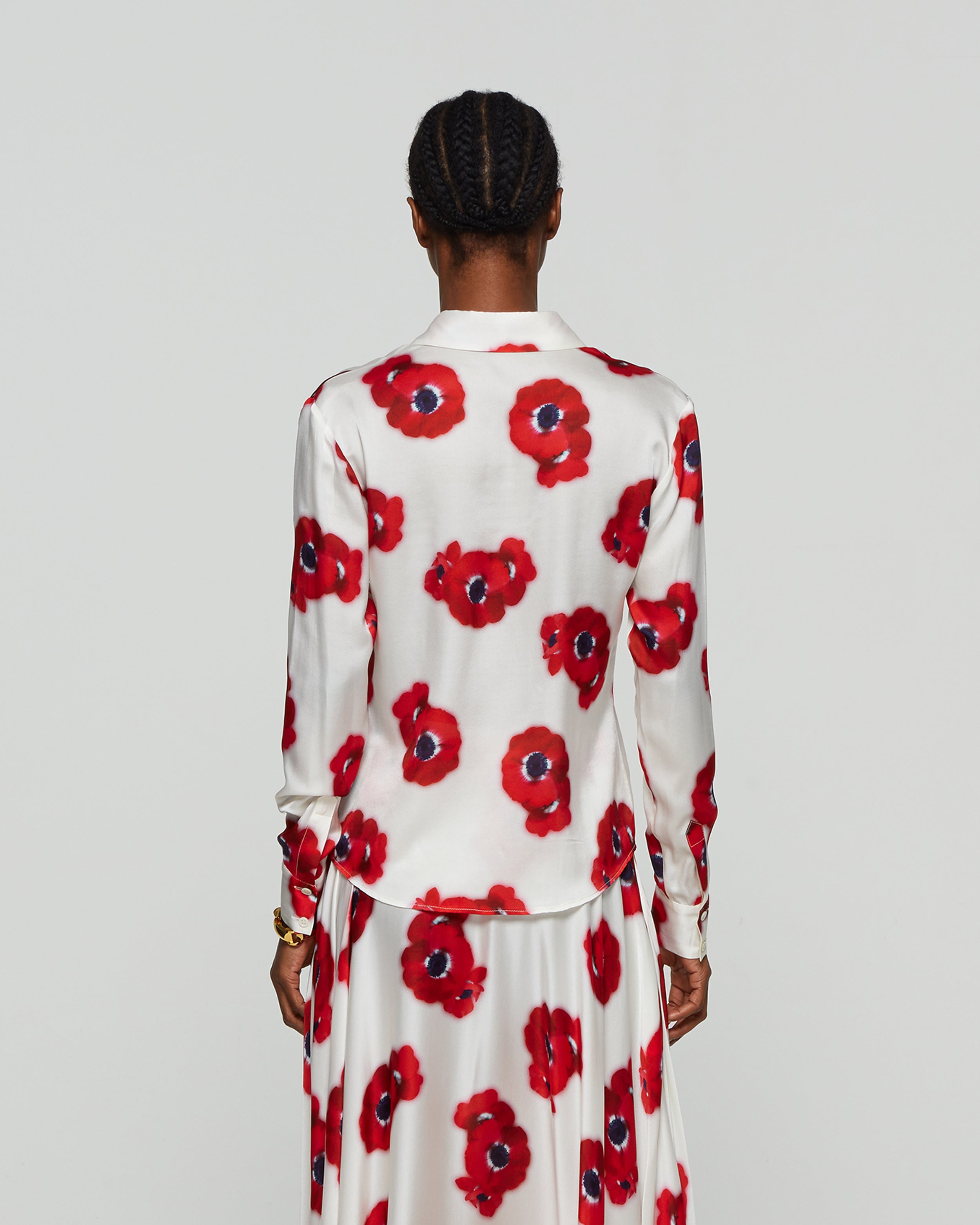 Graphic Poppy City Shirt - White/Red