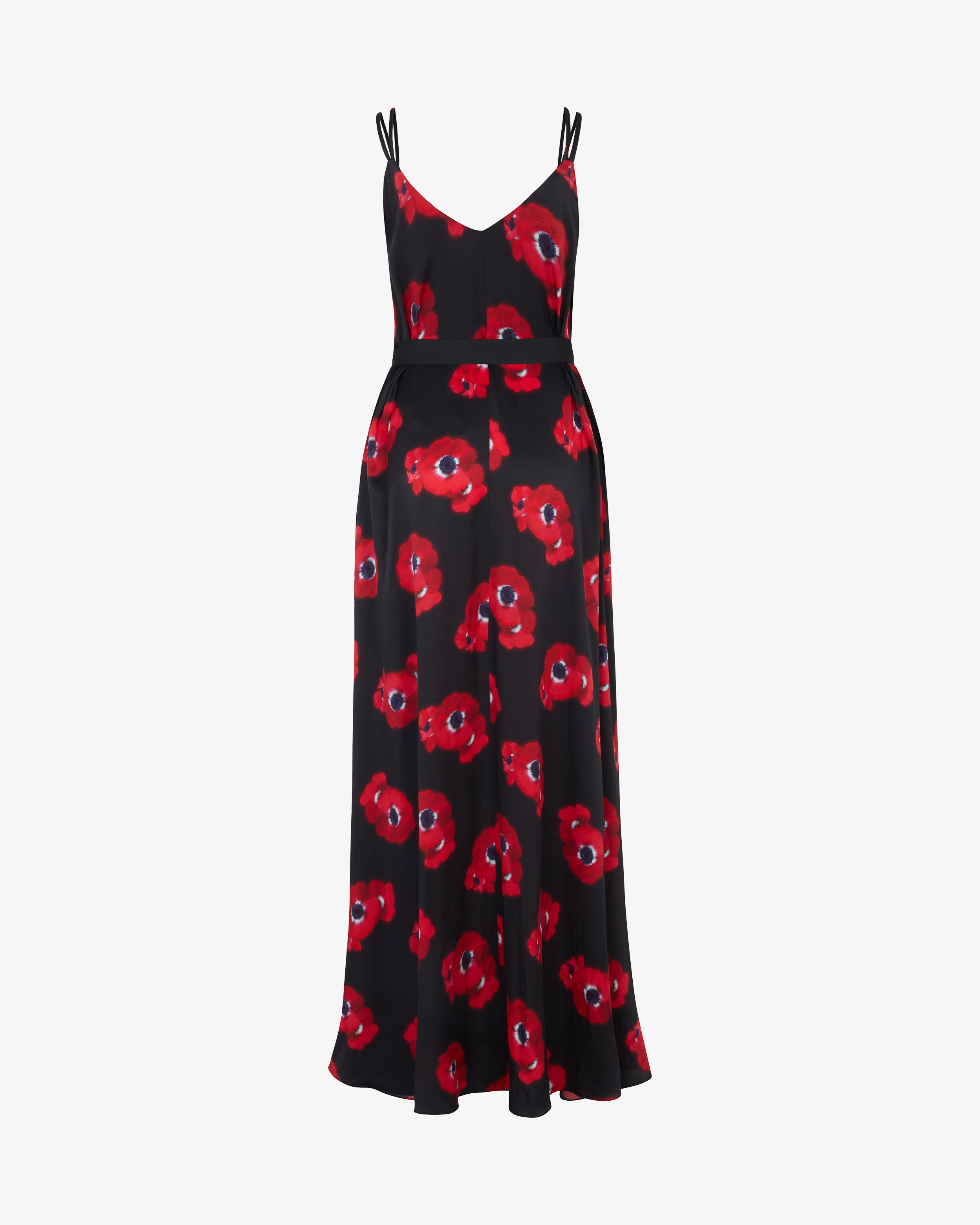 Graphic Poppy Ibiza Dress '24 - Black/Red