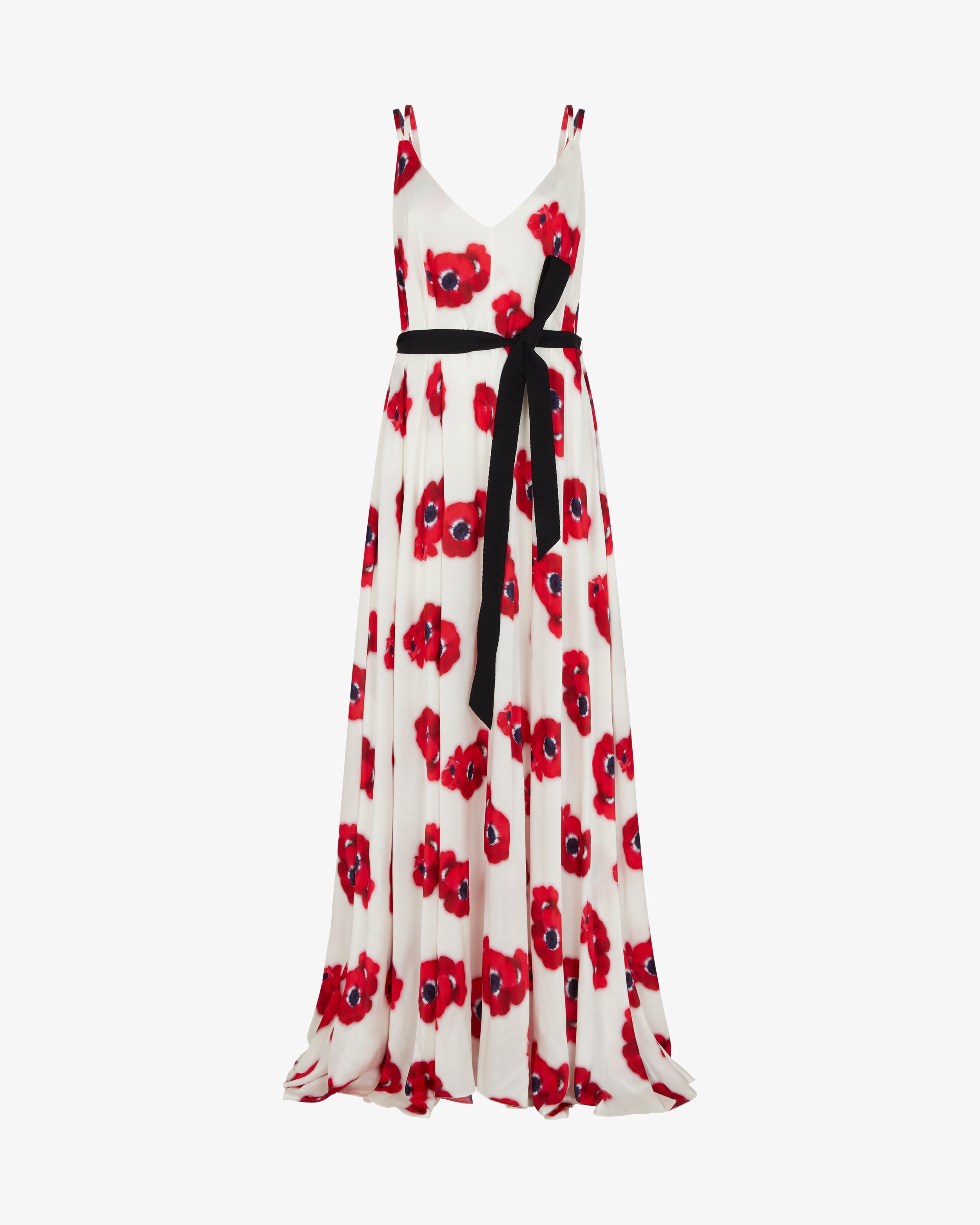 Graphic Poppy Ibiza Dress '24 - White/Red