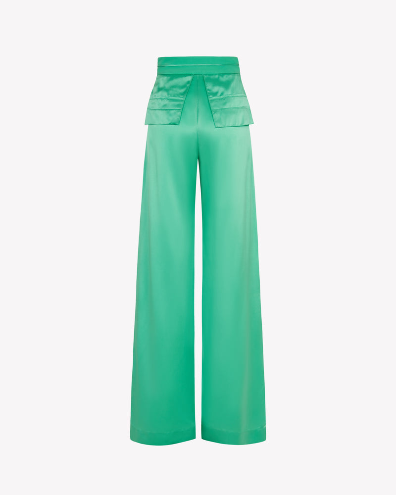 Silk Inside Out Trouser - Emerald Green picture #4