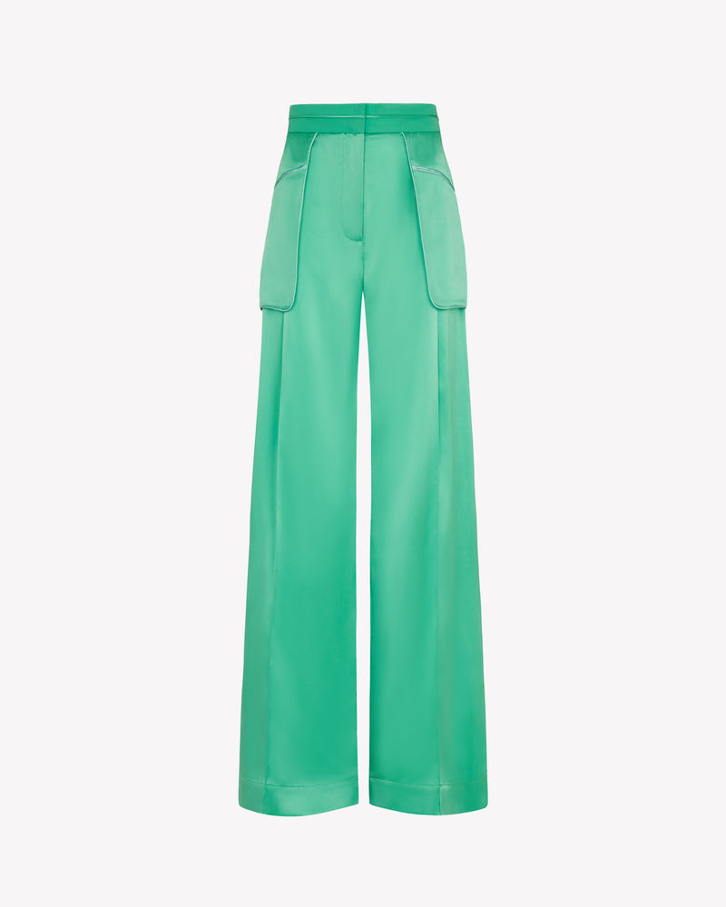 Silk Inside Out Trouser - Emerald Green picture #2