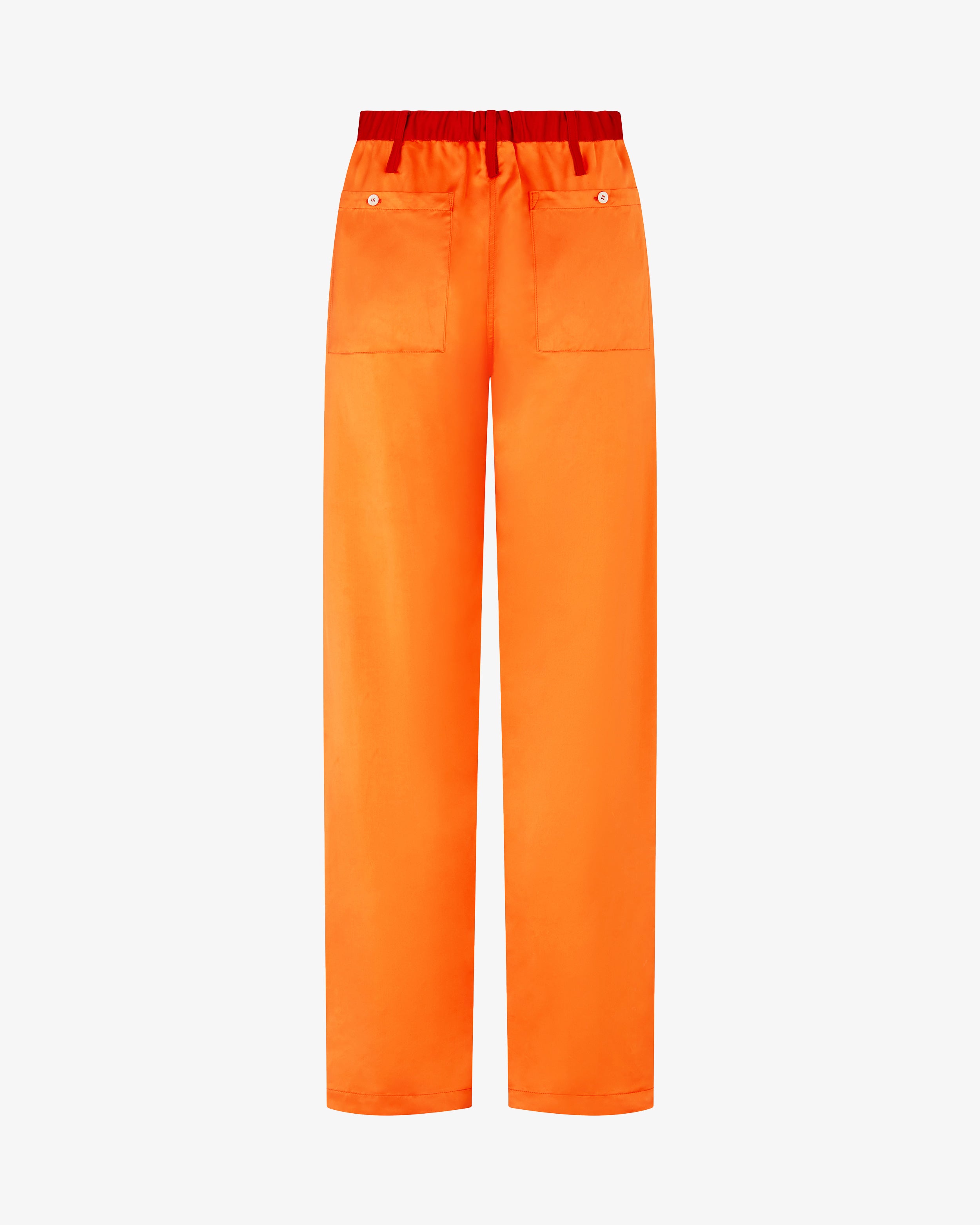 Matte Satin Utility Trouser - Burnt Orange