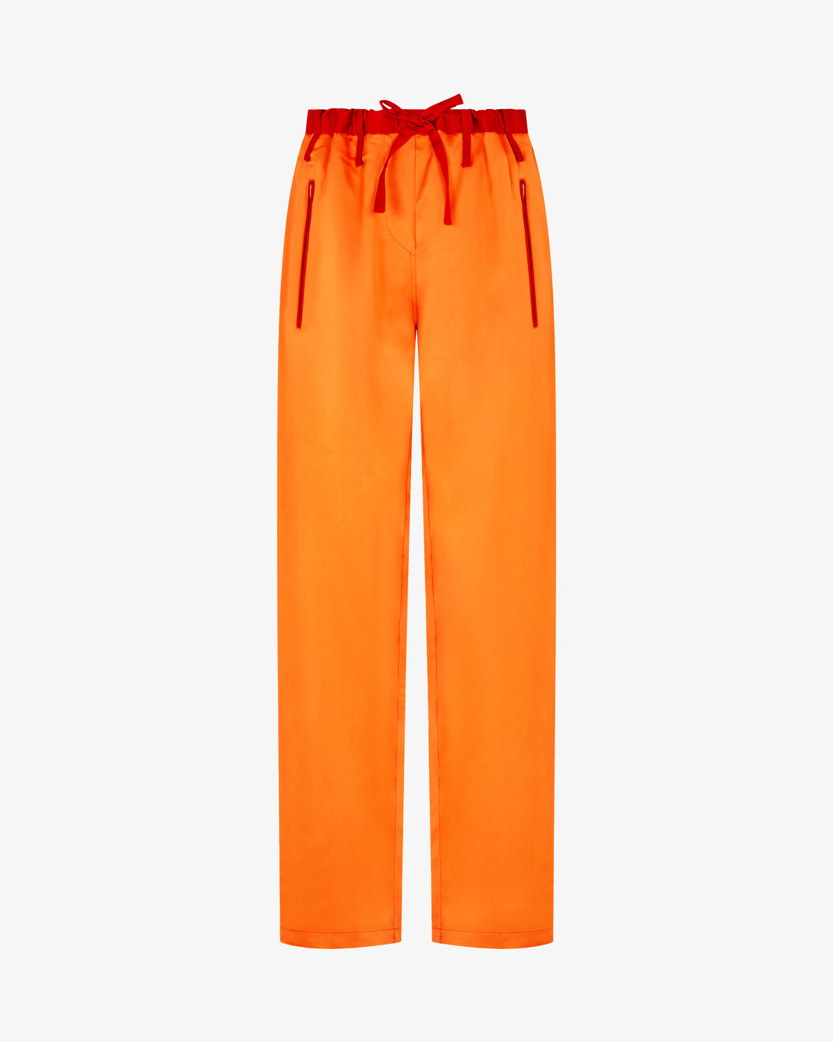 Matte Satin Utility Trouser - Burnt Orange