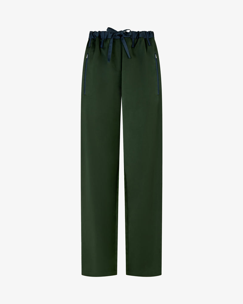 Matte Satin Utility Trouser - Forest Green picture #2