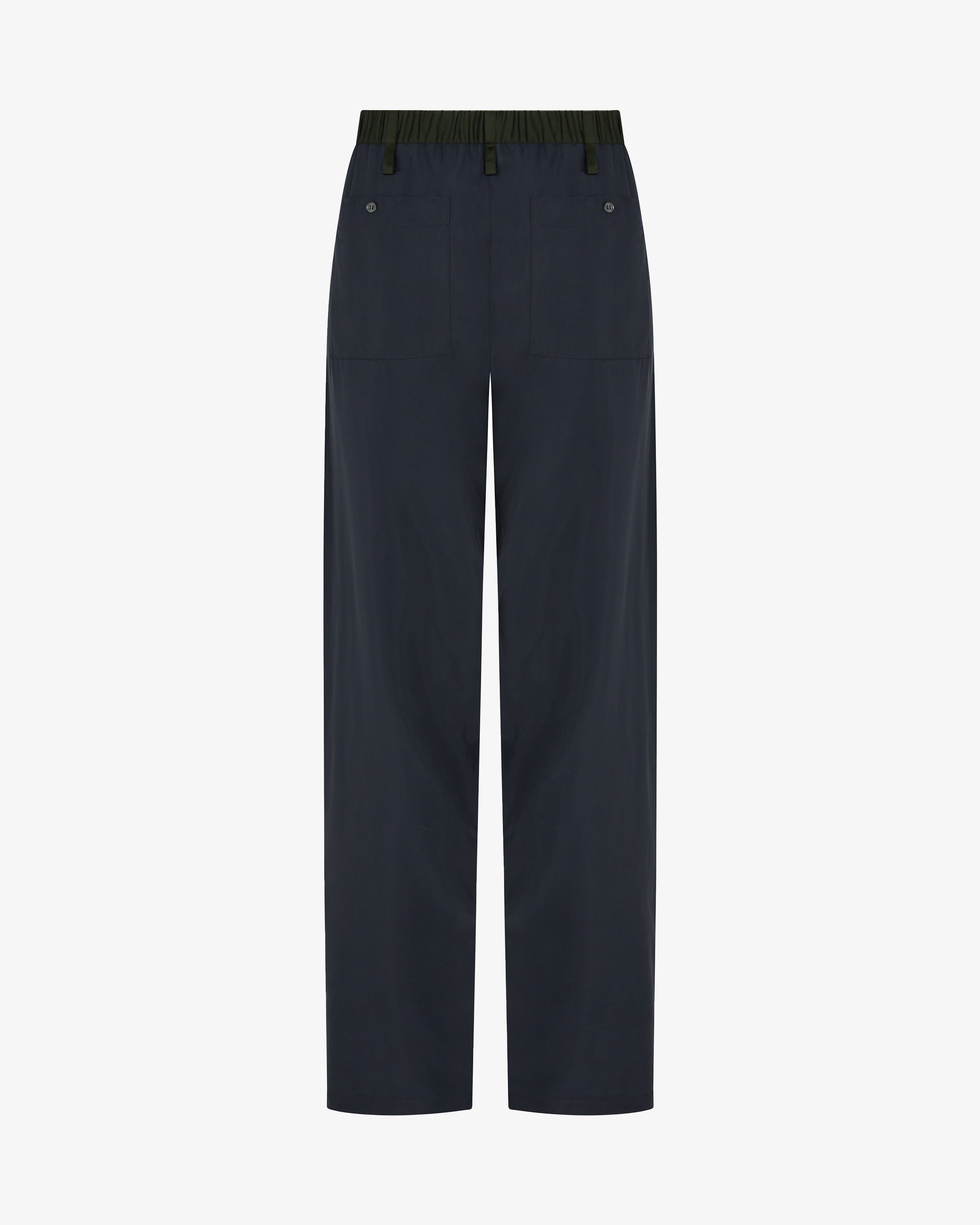 Matte Satin Utility Trouser - Navy Dusk