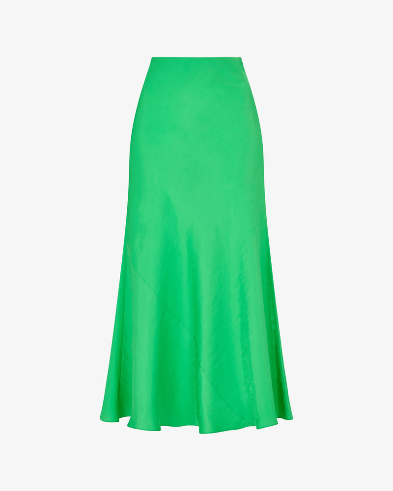 Bias Maxi Skirt - Bright Green picture #2