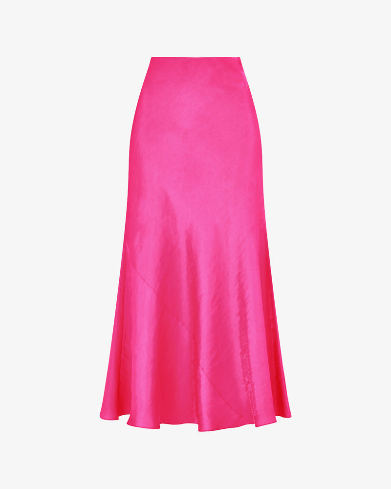 Bias Maxi Skirt - Fluro Pink picture #2