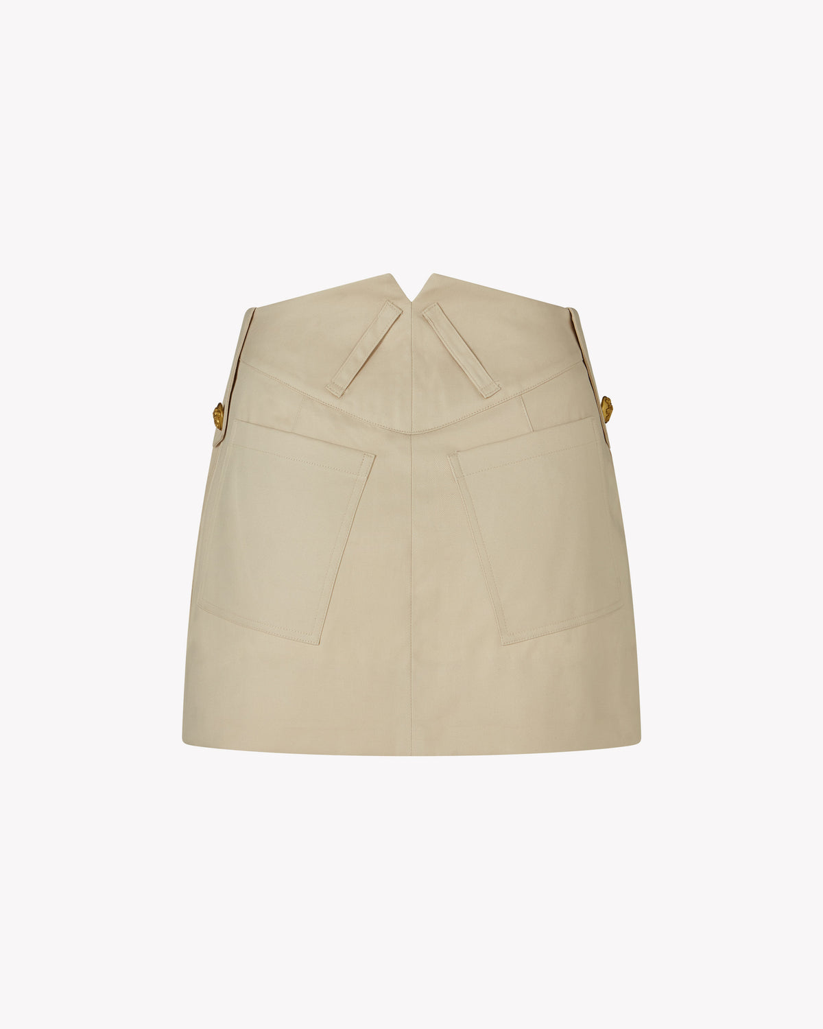 Military Mini Skirt - Ecru