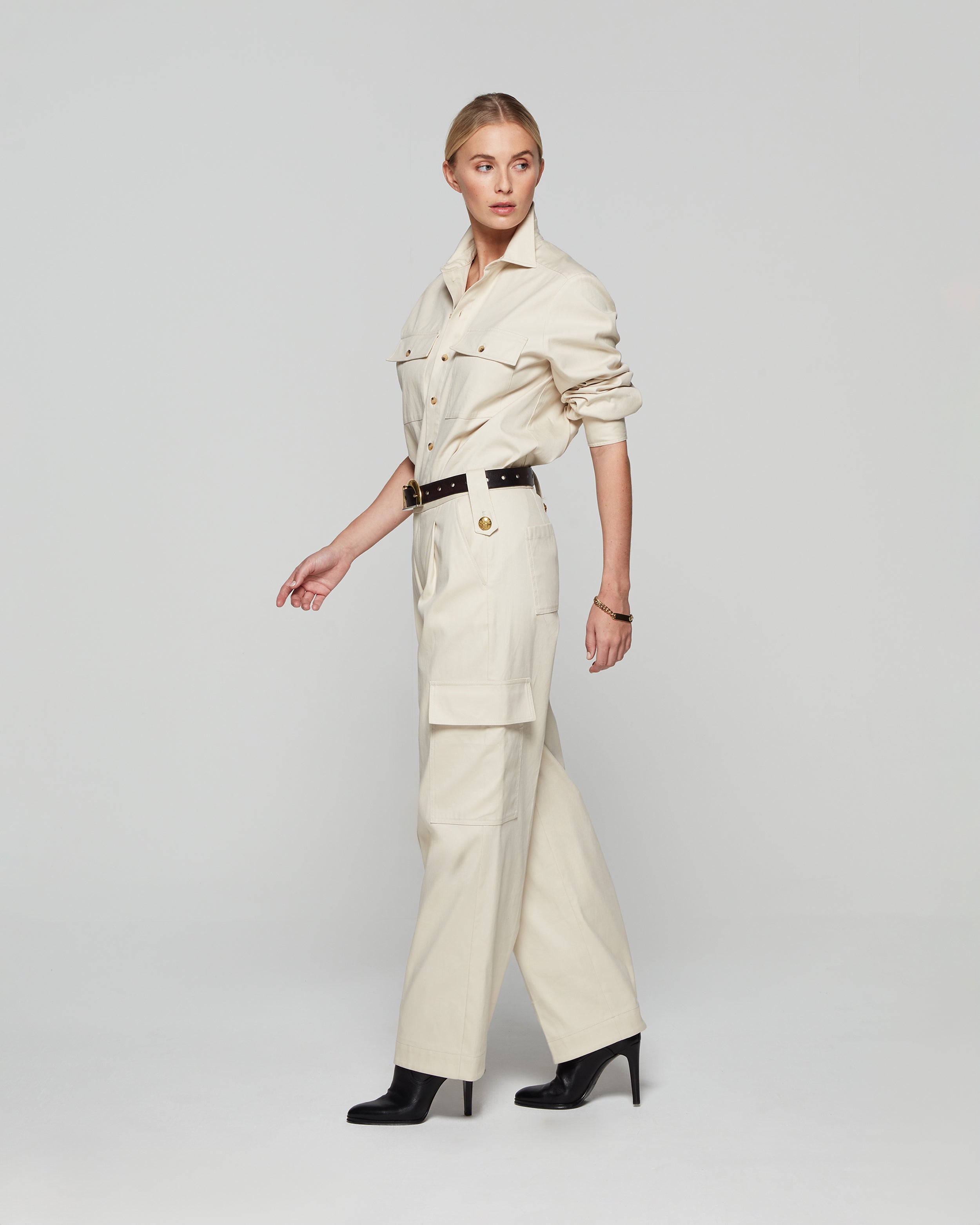 Military Cargo Trouser - Ecru