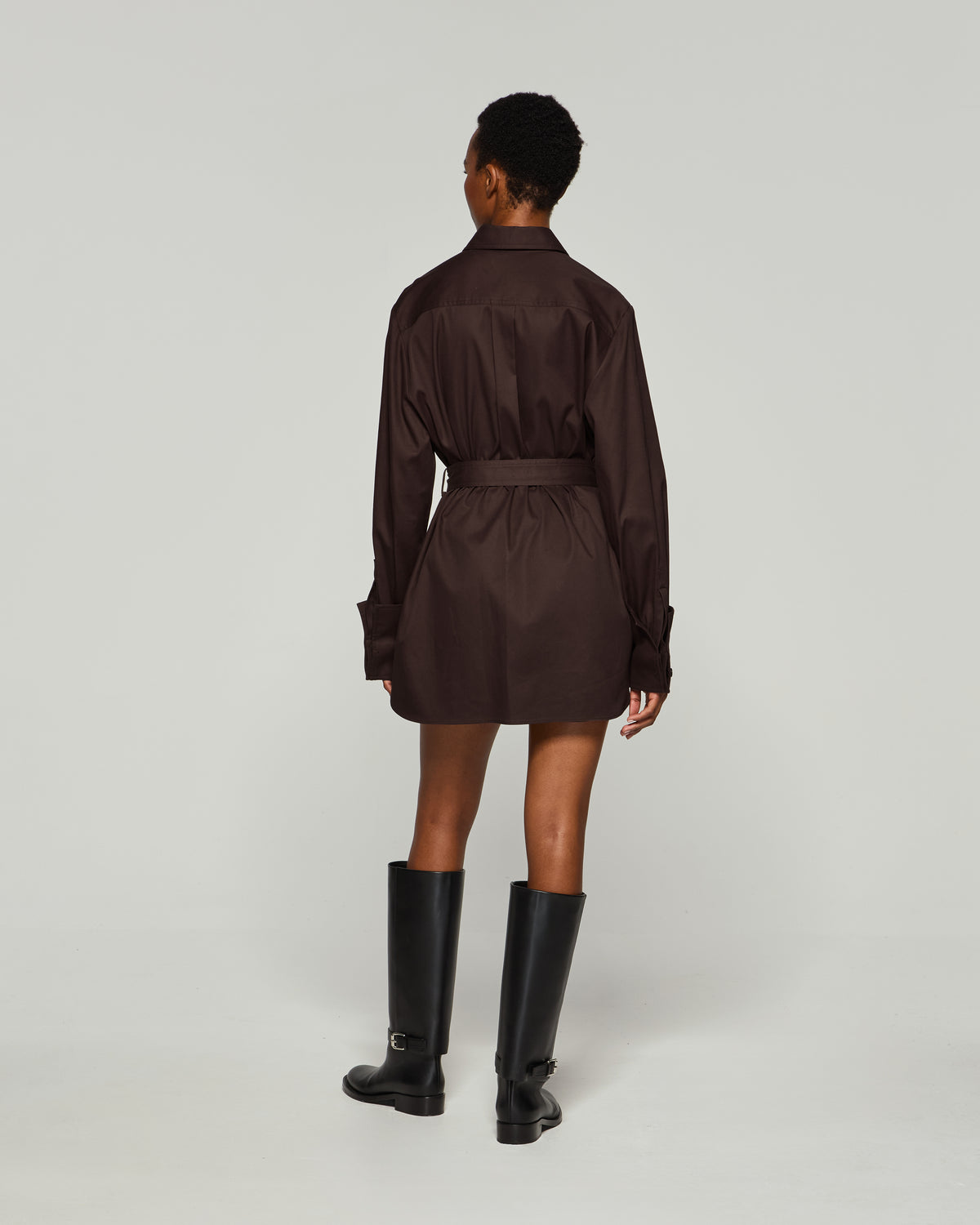 Oversized Cargo Shirt - Chocolate Brown