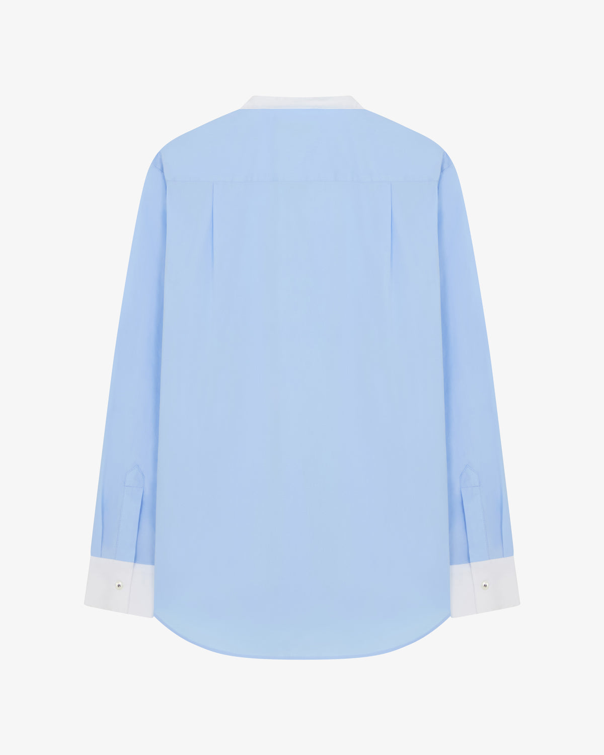 Oversized Shirt with Side Opening - Pale Blue