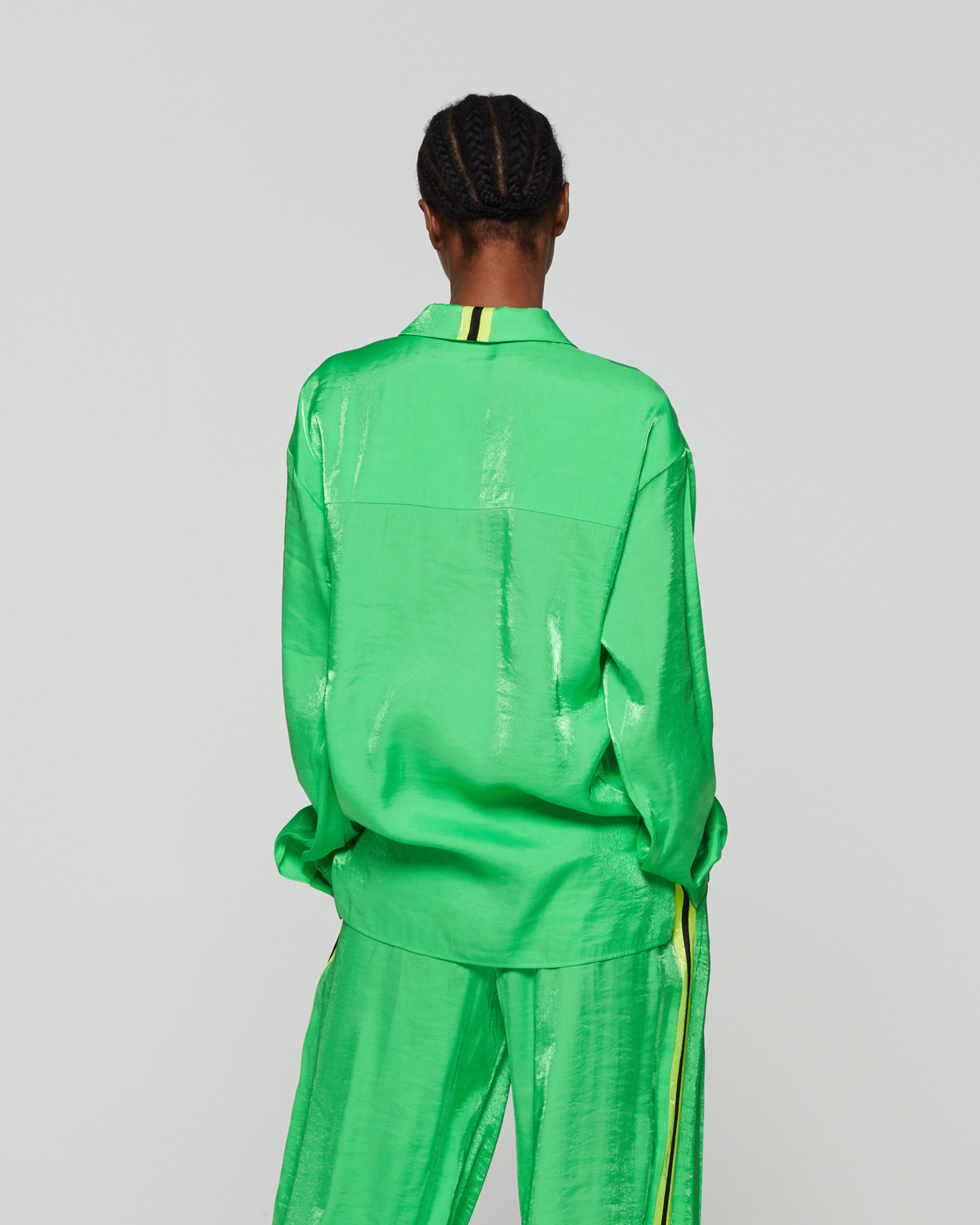 Oversized Cuff Shirt - Bright Green