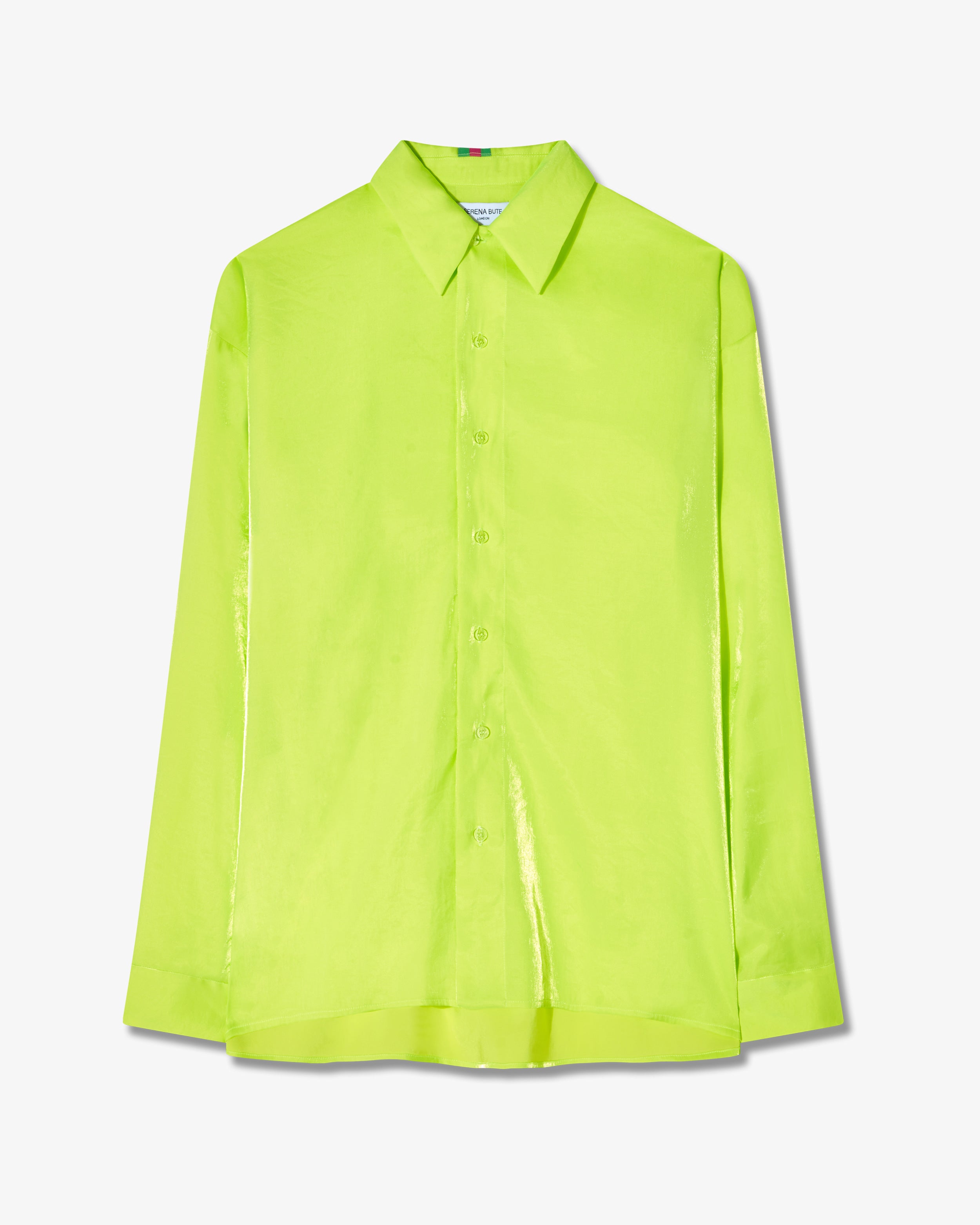 Serena Bute London Oversized Cuff Shirt Neon Yellow for Women Ladies