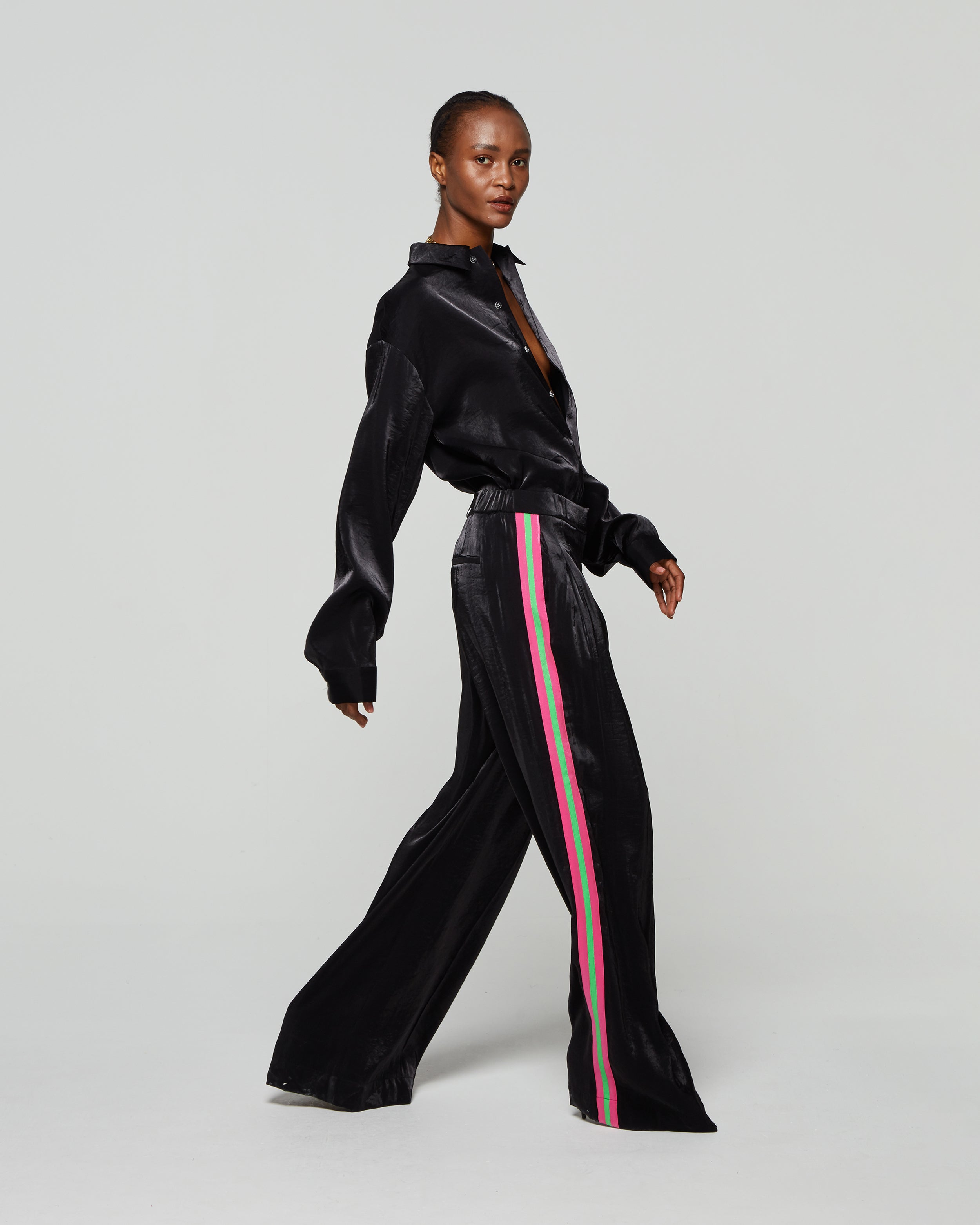 Serena Wide Leg Trouser - Black