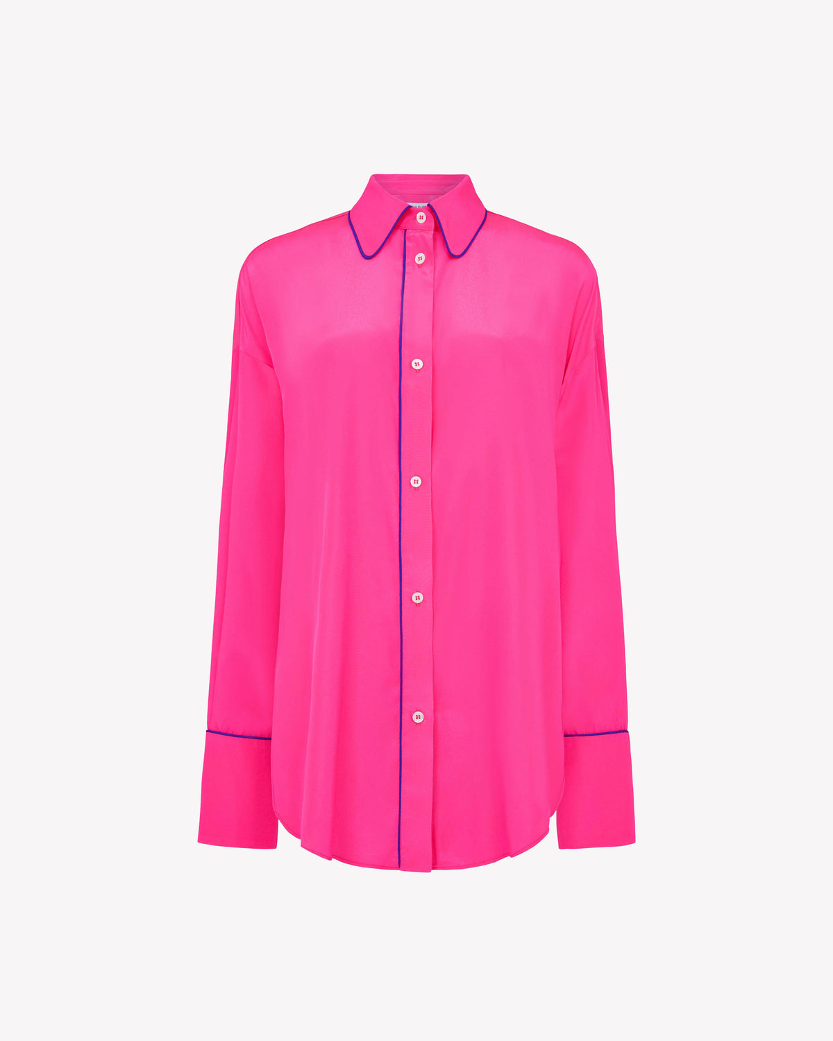 Piped Oversized Shirt - Neon Pink SERENA BUTE