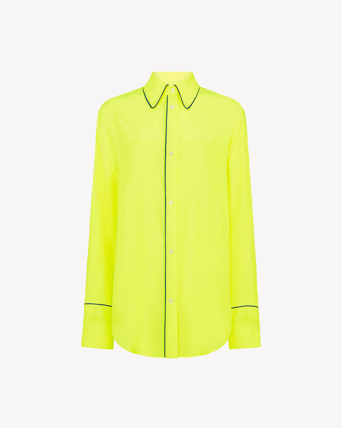 Piped Oversized Shirt - Neon Yellow SERENA BUTE