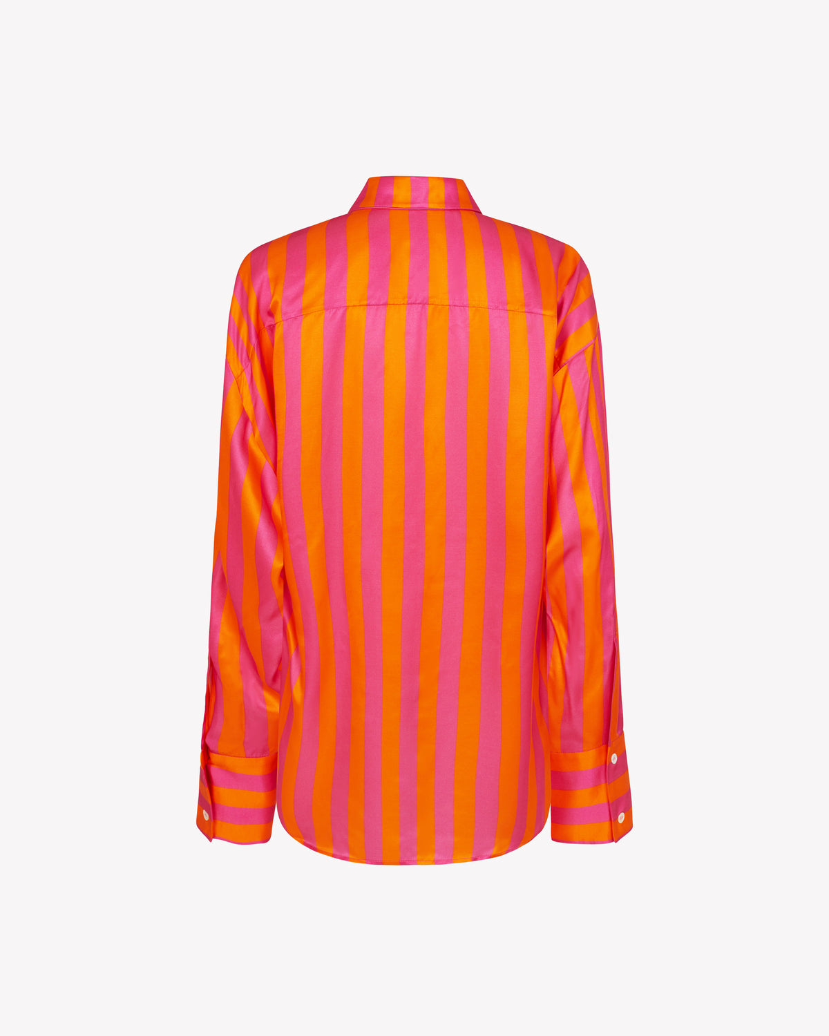 Piped Oversized Shirt - Pink/Orange Stripe SERENA BUTE