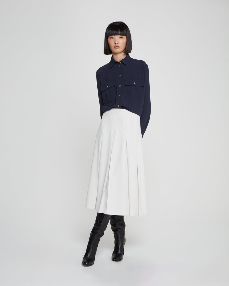 Pleated Midi Skirt - Ecru picture #1