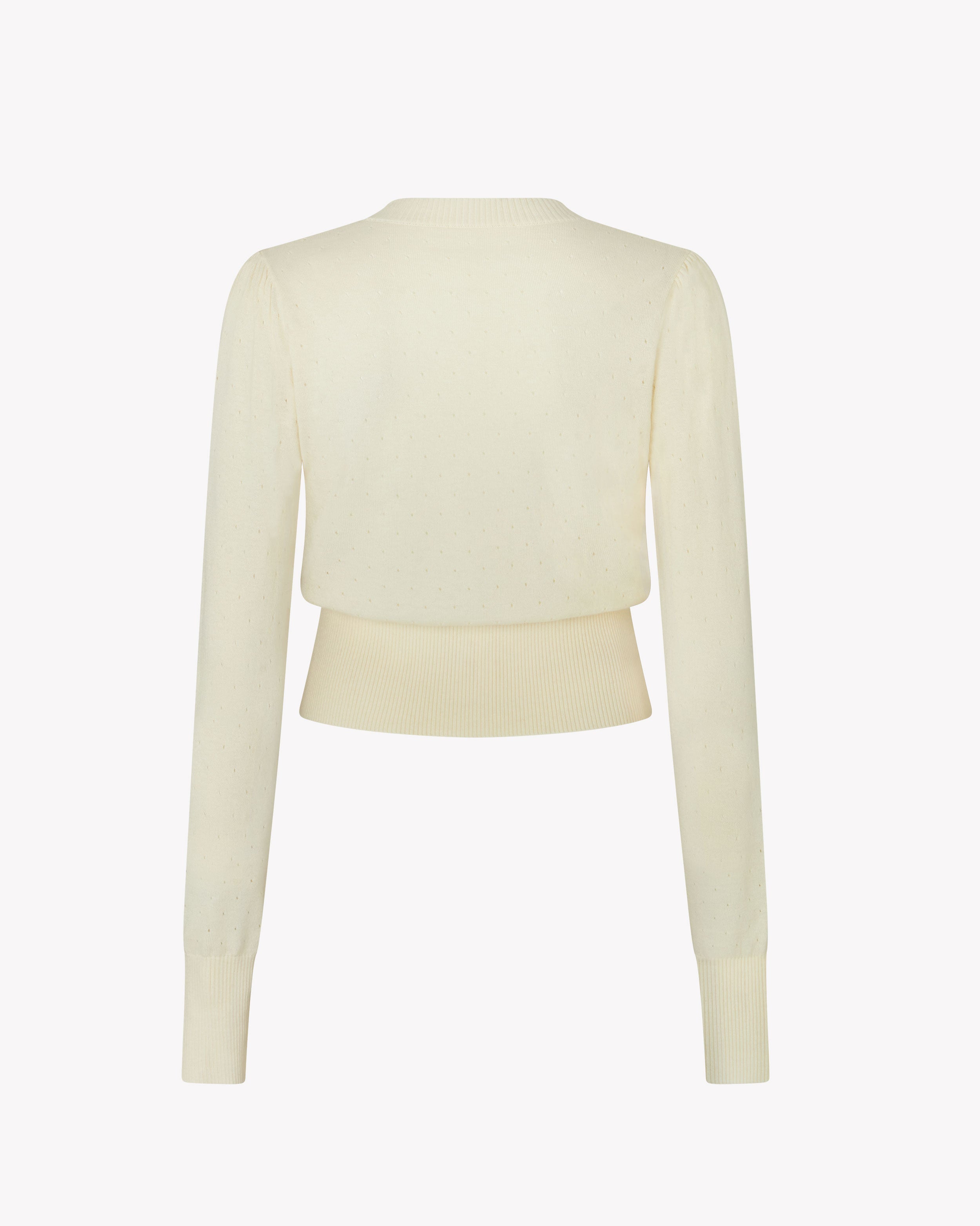 Pointelle Cardigan - Cream